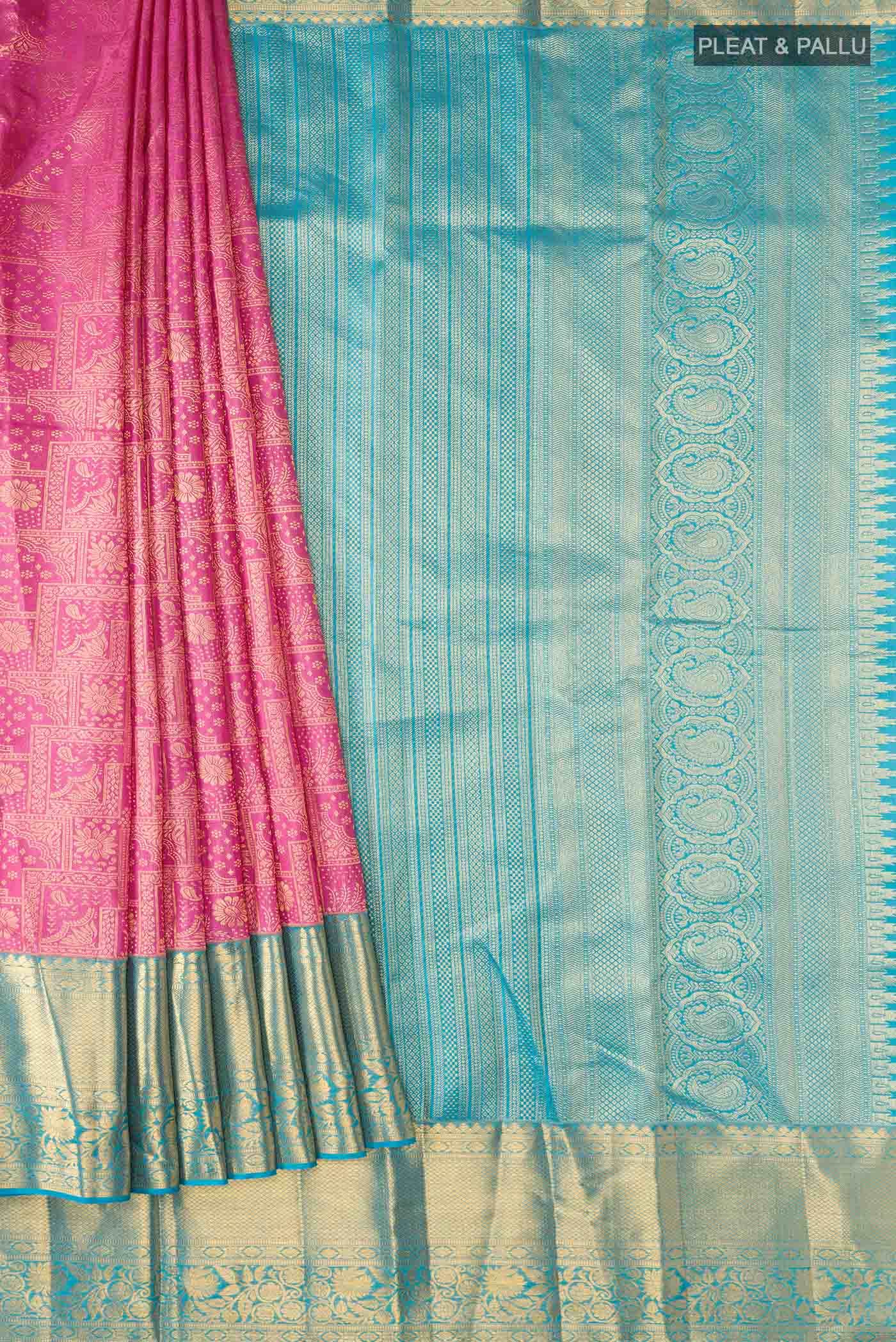 Pink Kanchipuram Silk Saree