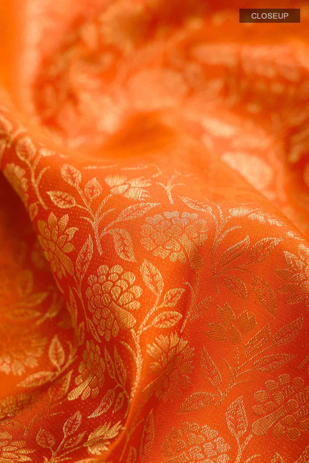 Orange Kanchipuram Silk Saree