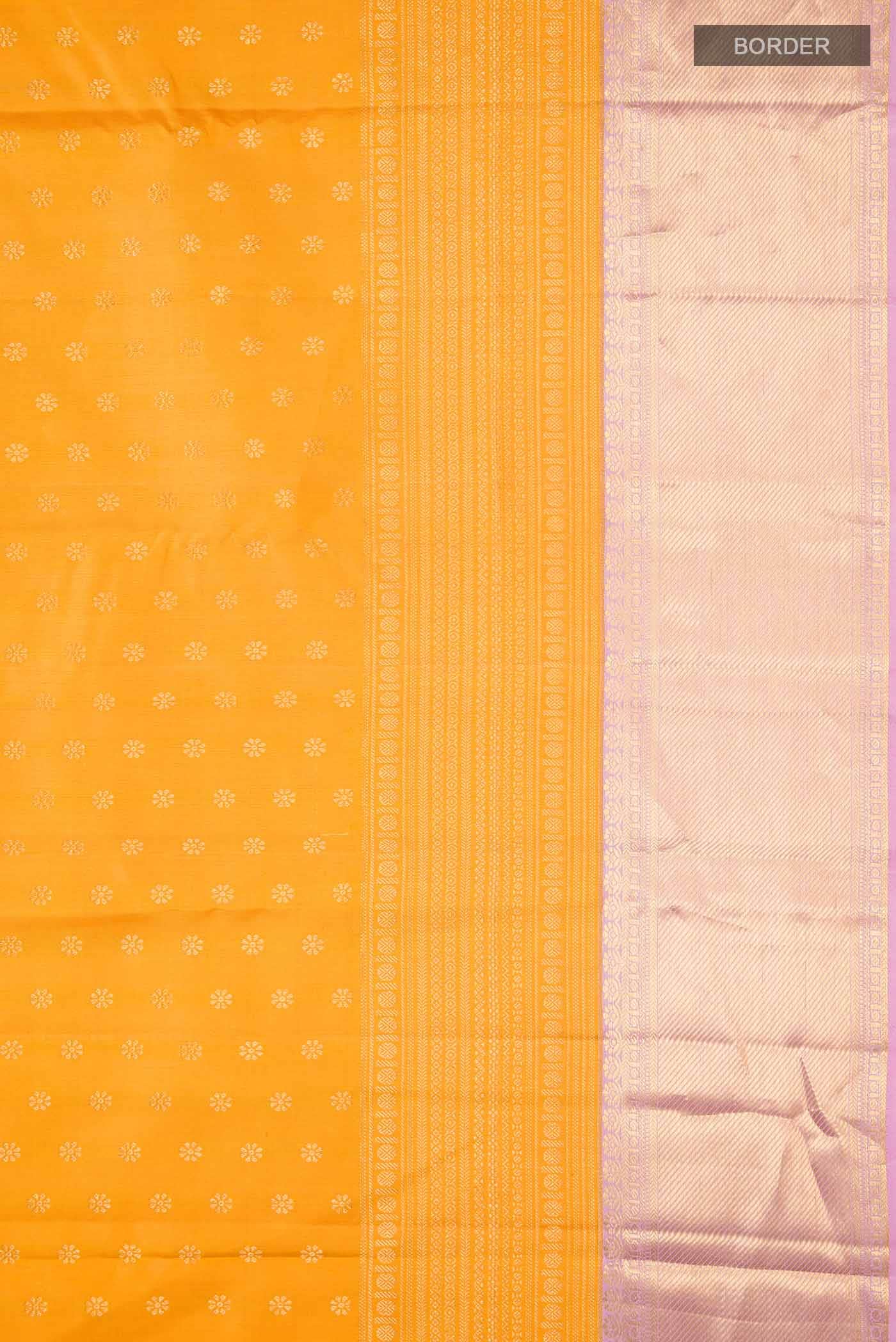 Yellow Kanchipuram Silk Saree
