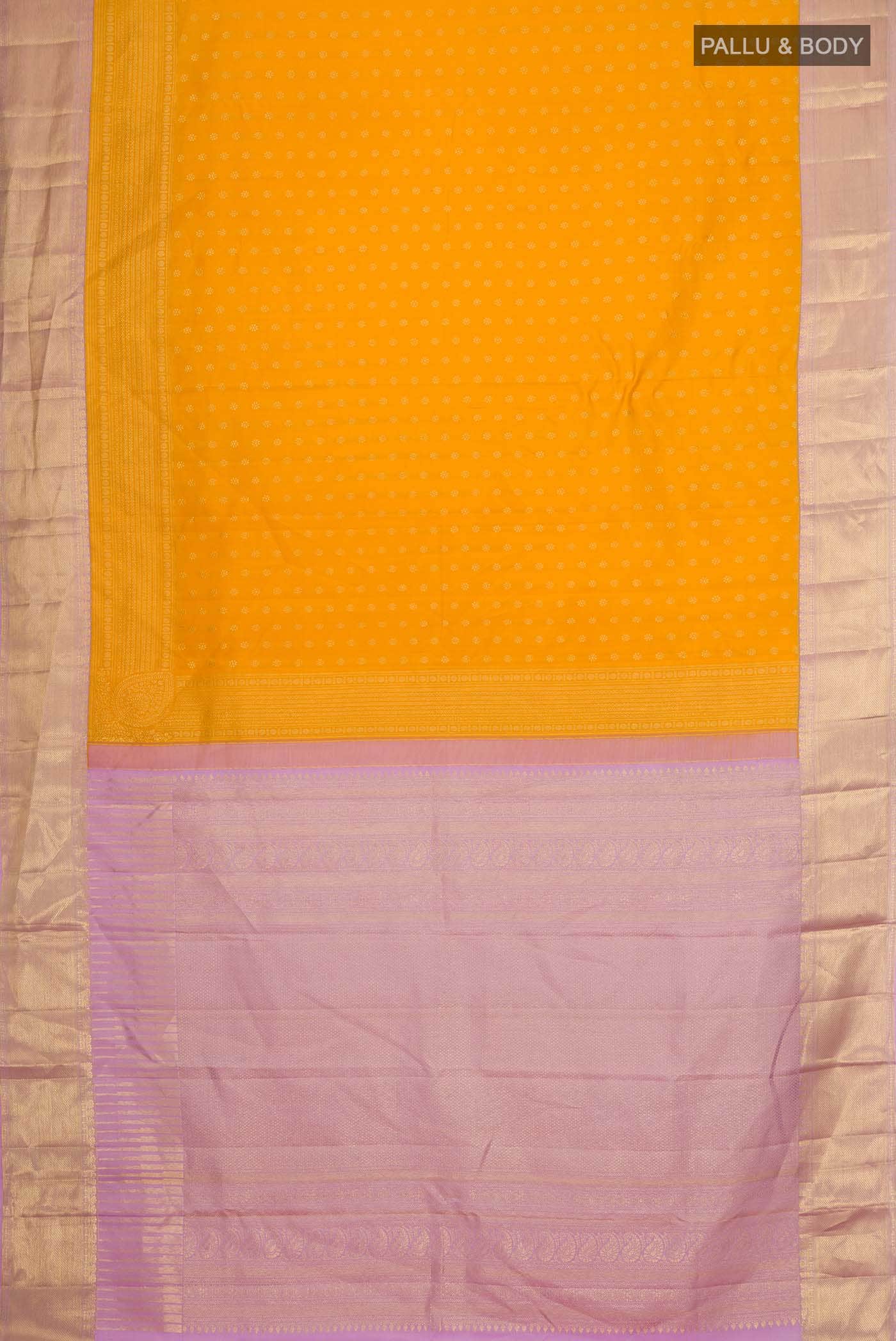 Yellow Kanchipuram Silk Saree