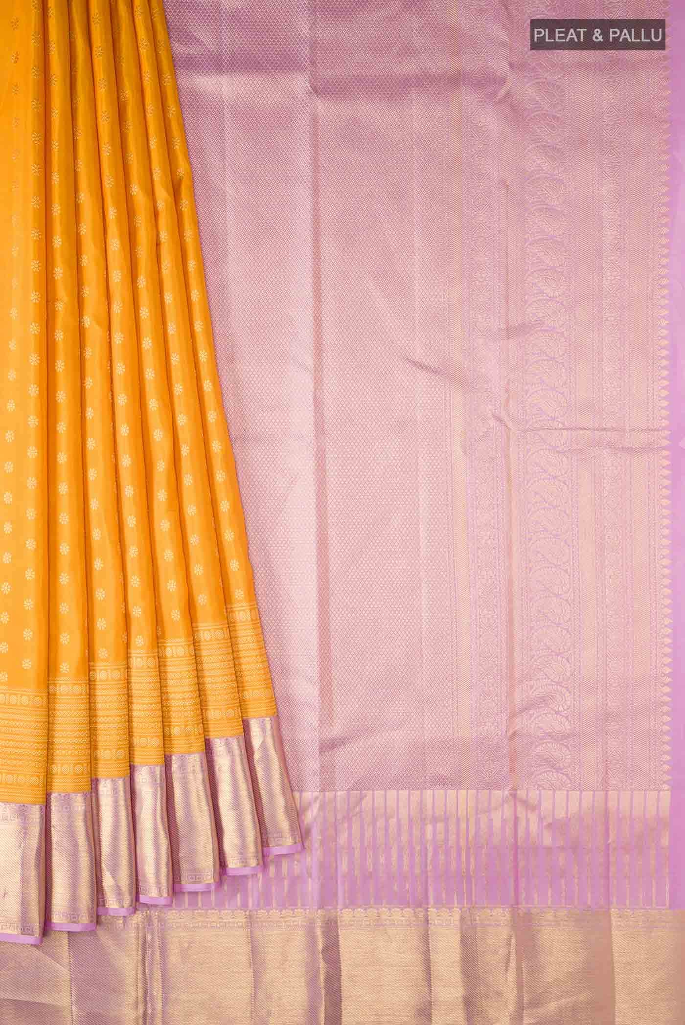 Yellow Kanchipuram Silk Saree