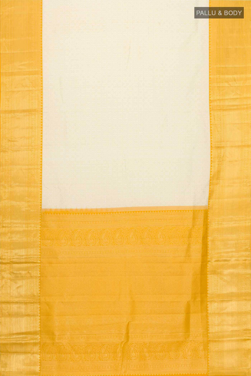 Cream Kanchipuram Silk Saree