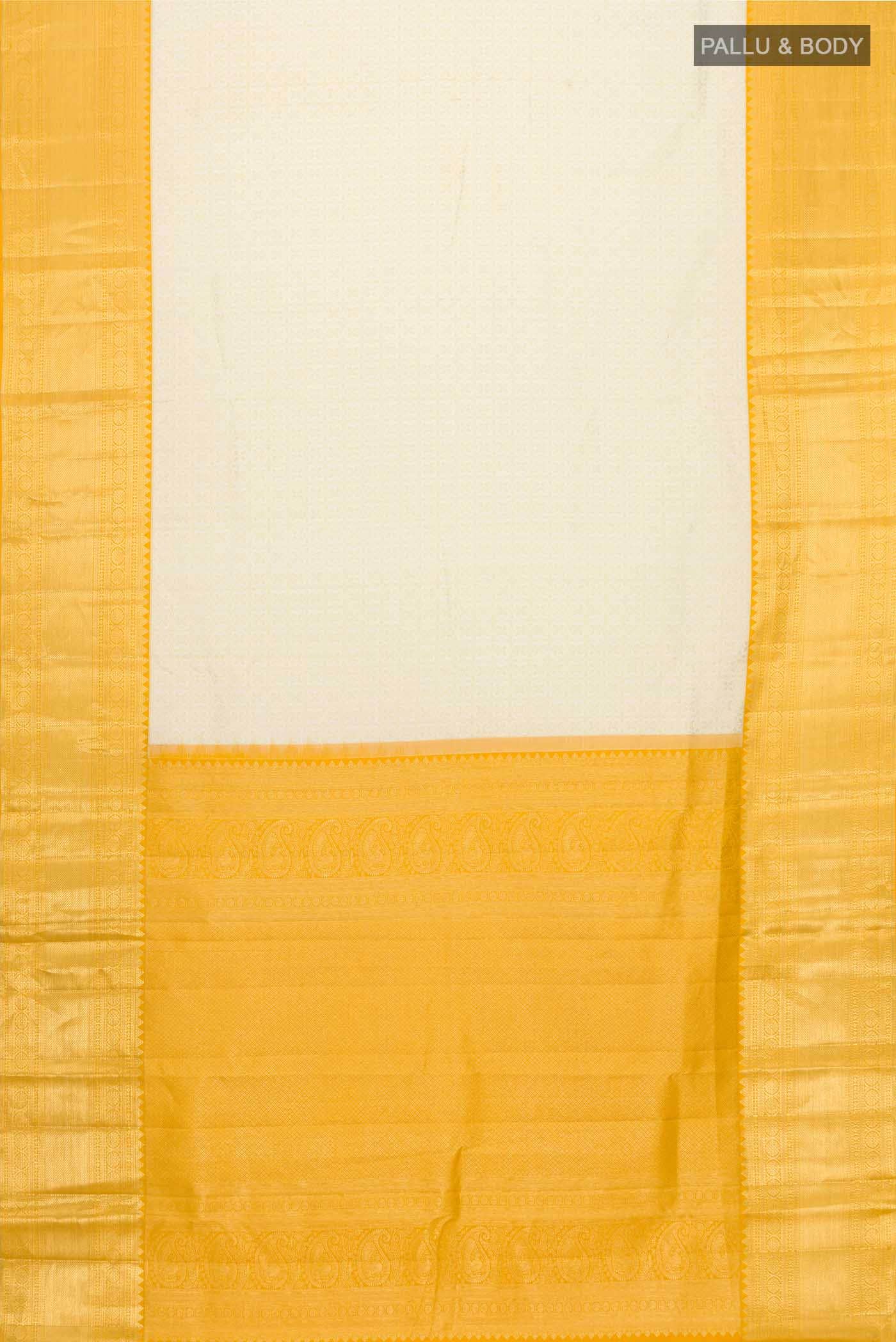 Cream Kanchipuram Silk Saree