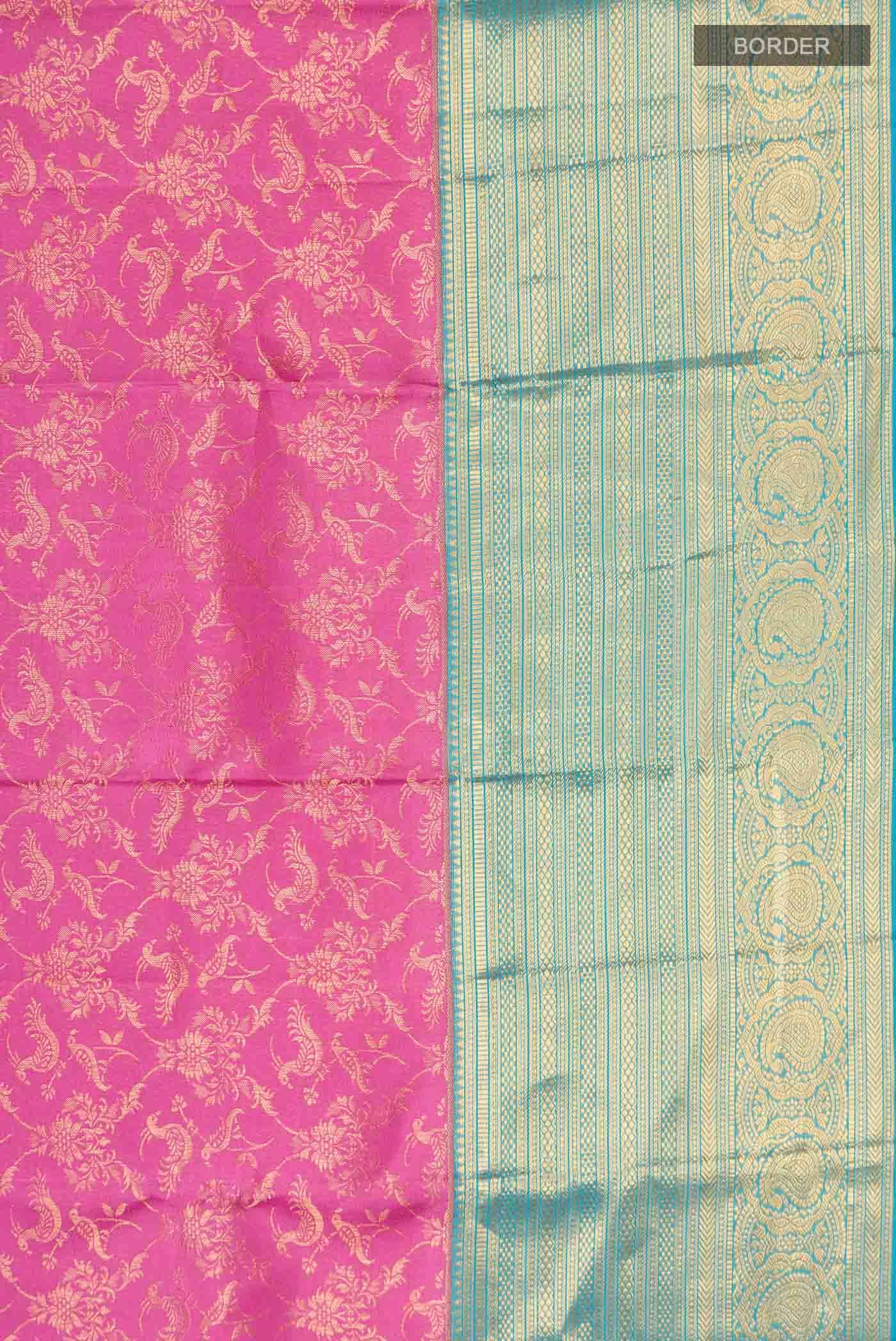Pink Kanchipuram Silk Saree