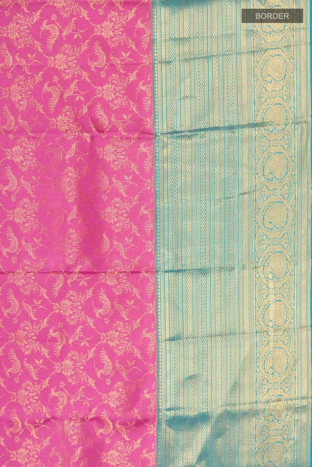 Pink Kanchipuram Silk Saree