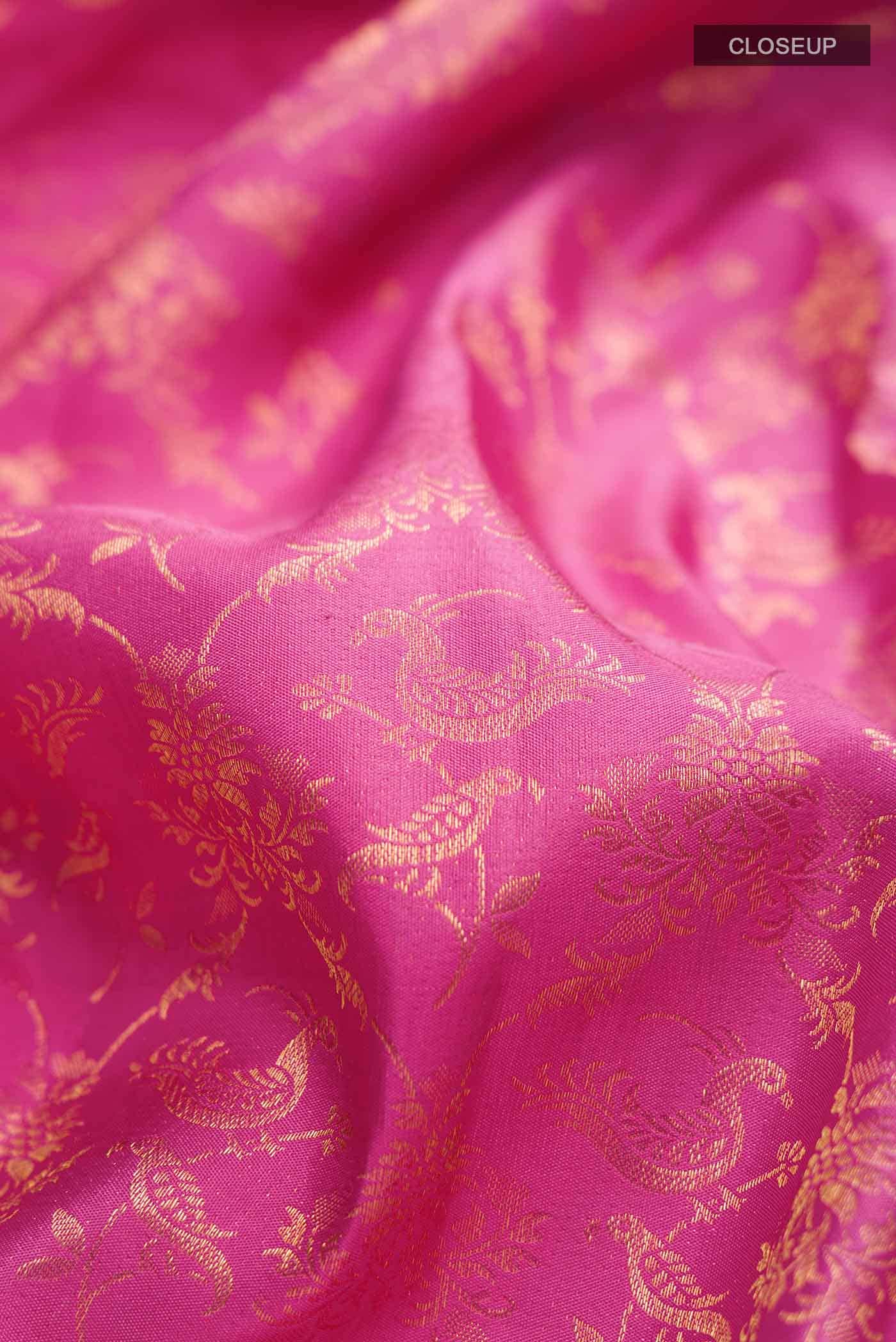 Pink Kanchipuram Silk Saree
