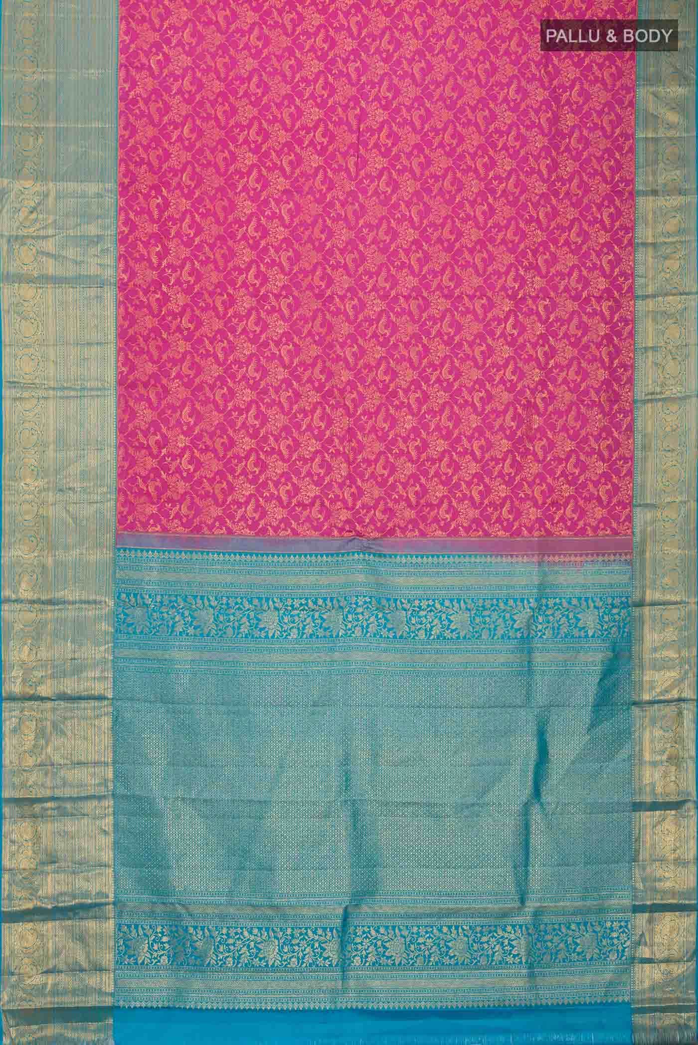 Pink Kanchipuram Silk Saree