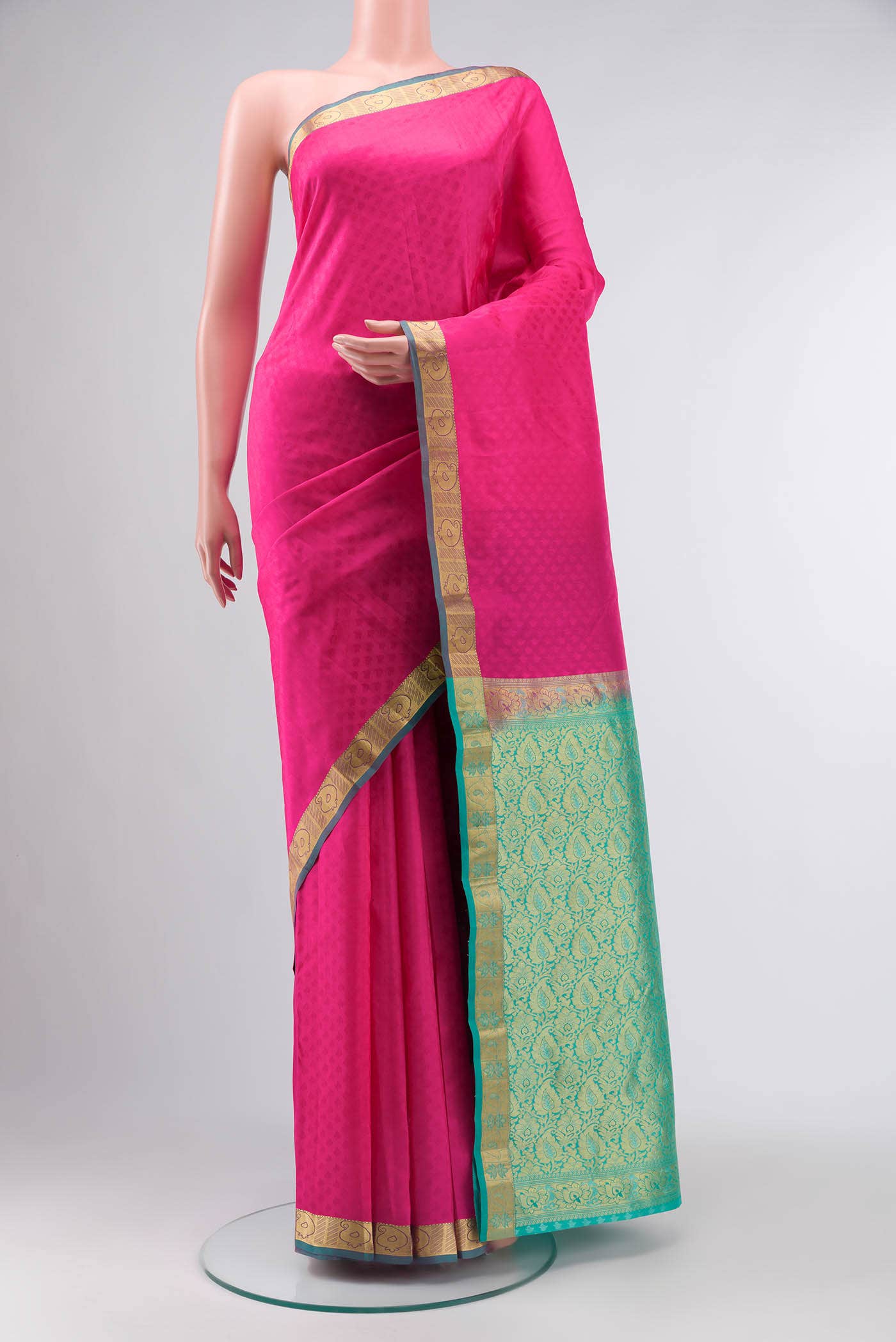 Pink Kanchipuram Silk Saree