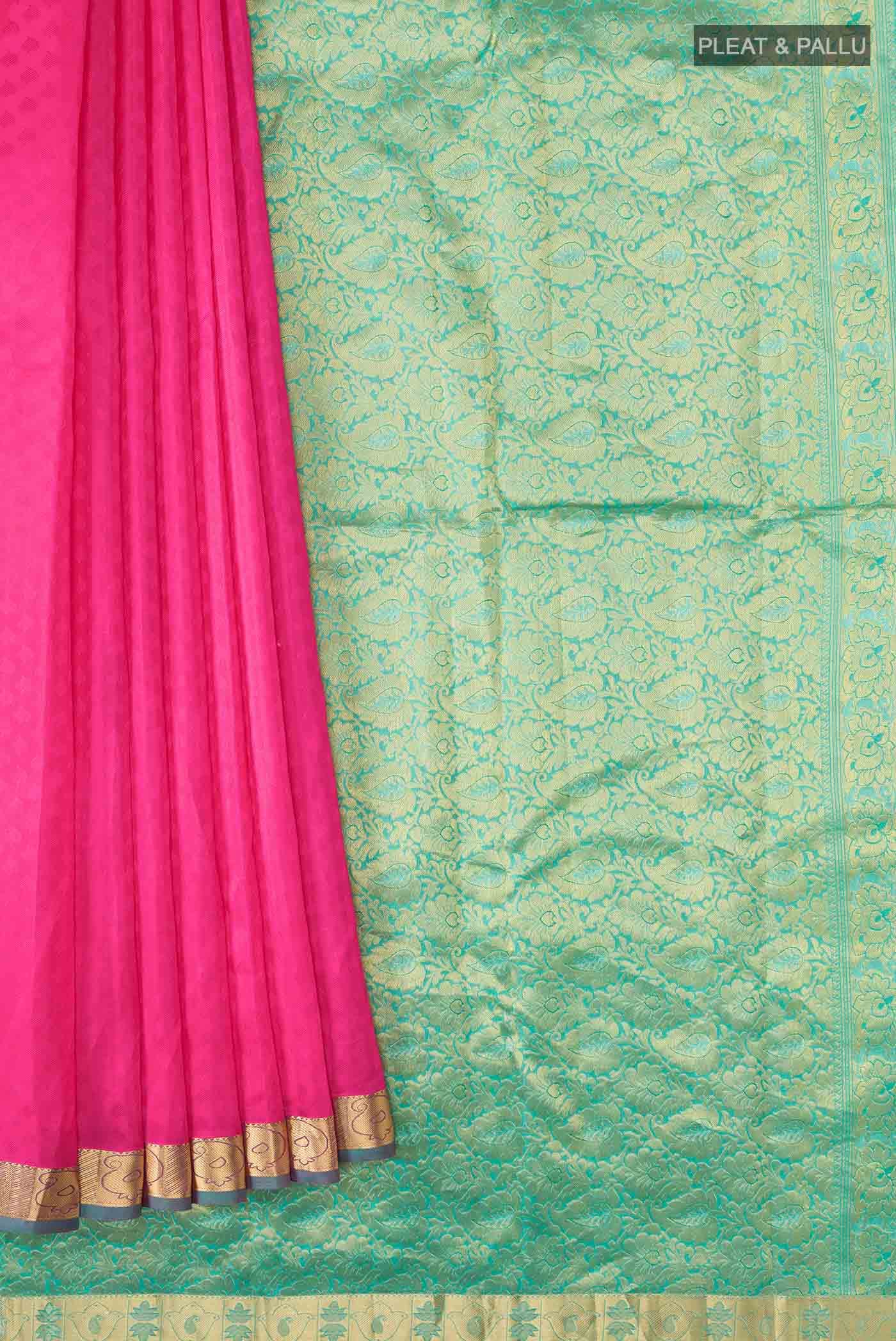 Pink Kanchipuram Silk Saree