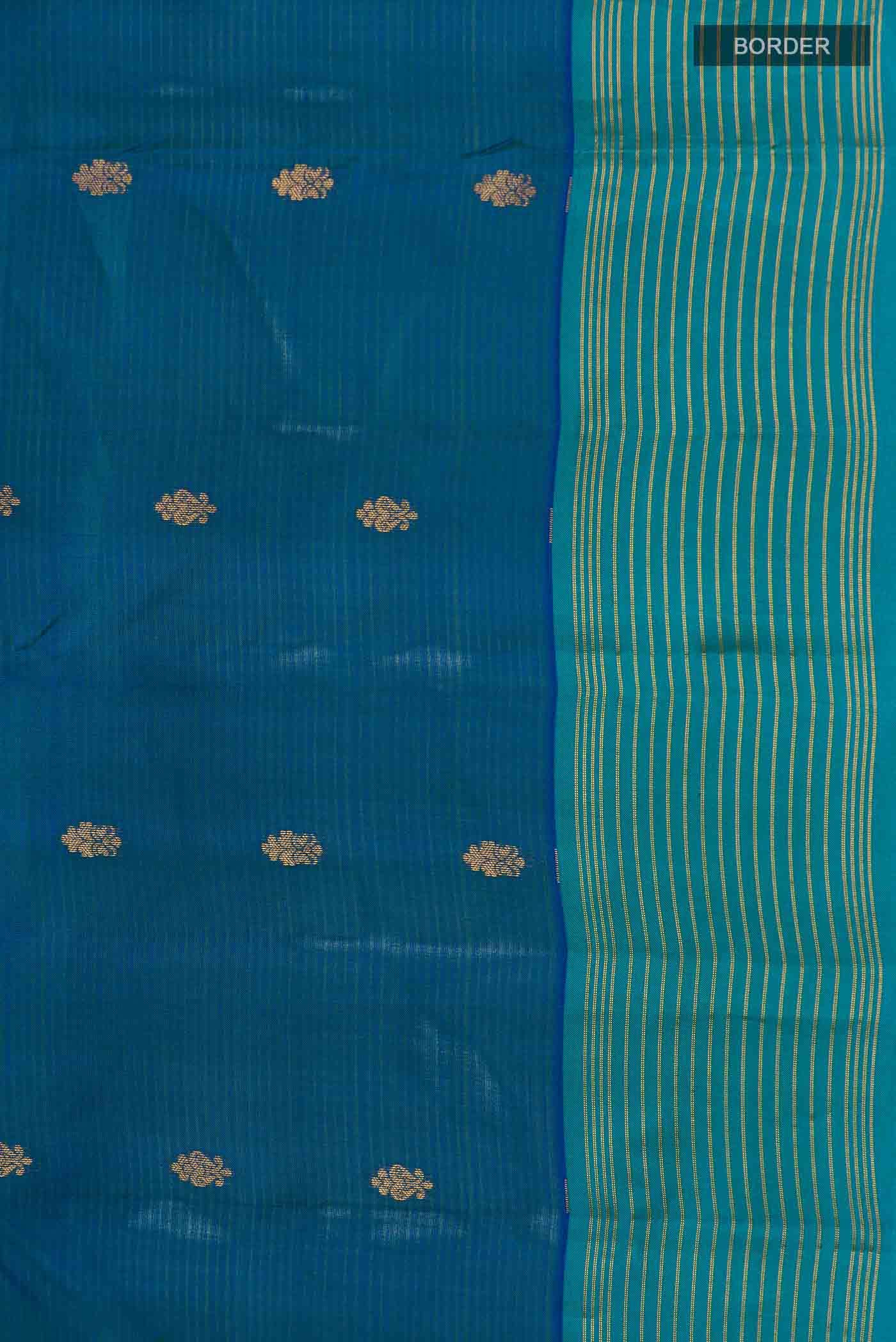 Blue Kanchipuram Silk Saree