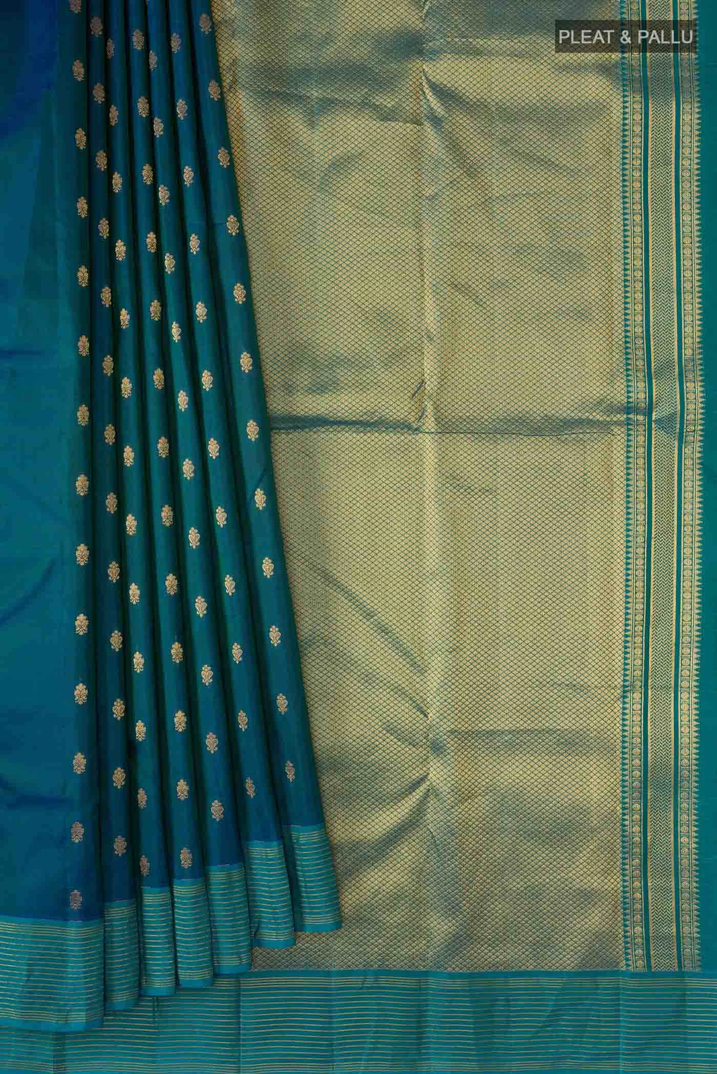 Blue Kanchipuram Silk Saree