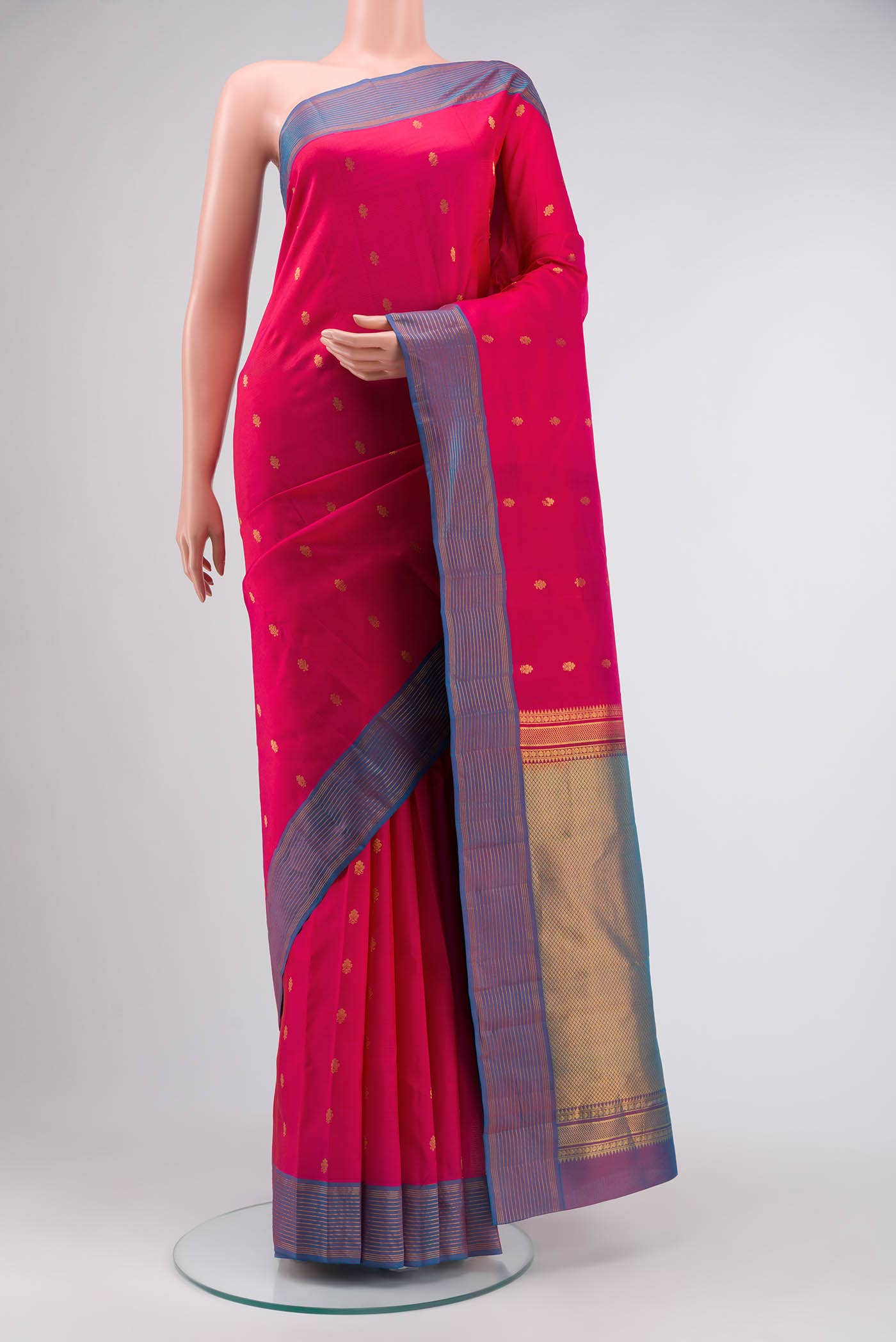 Pink Kanchipuram Silk Saree