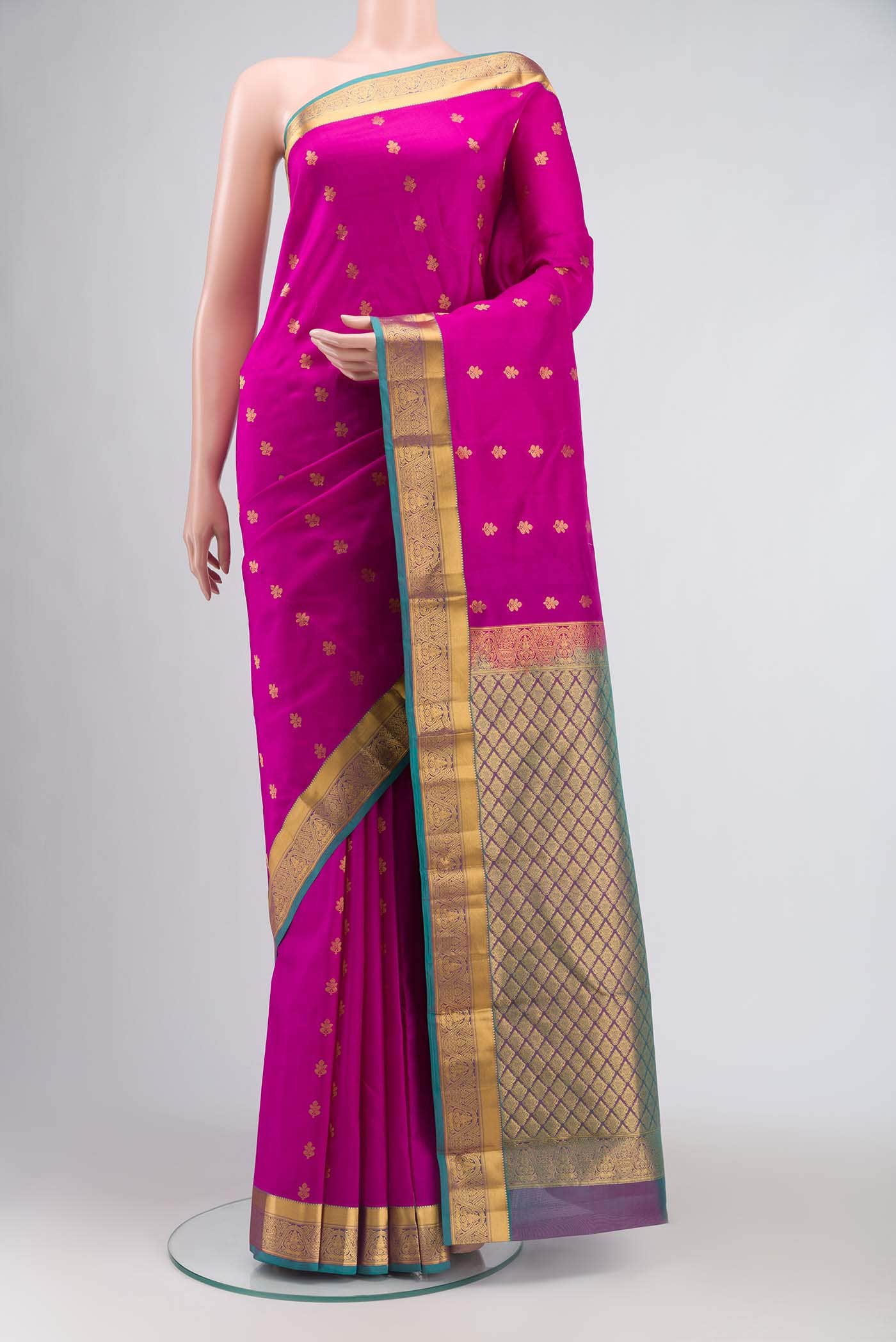 Pink Kanchipuram Silk Saree