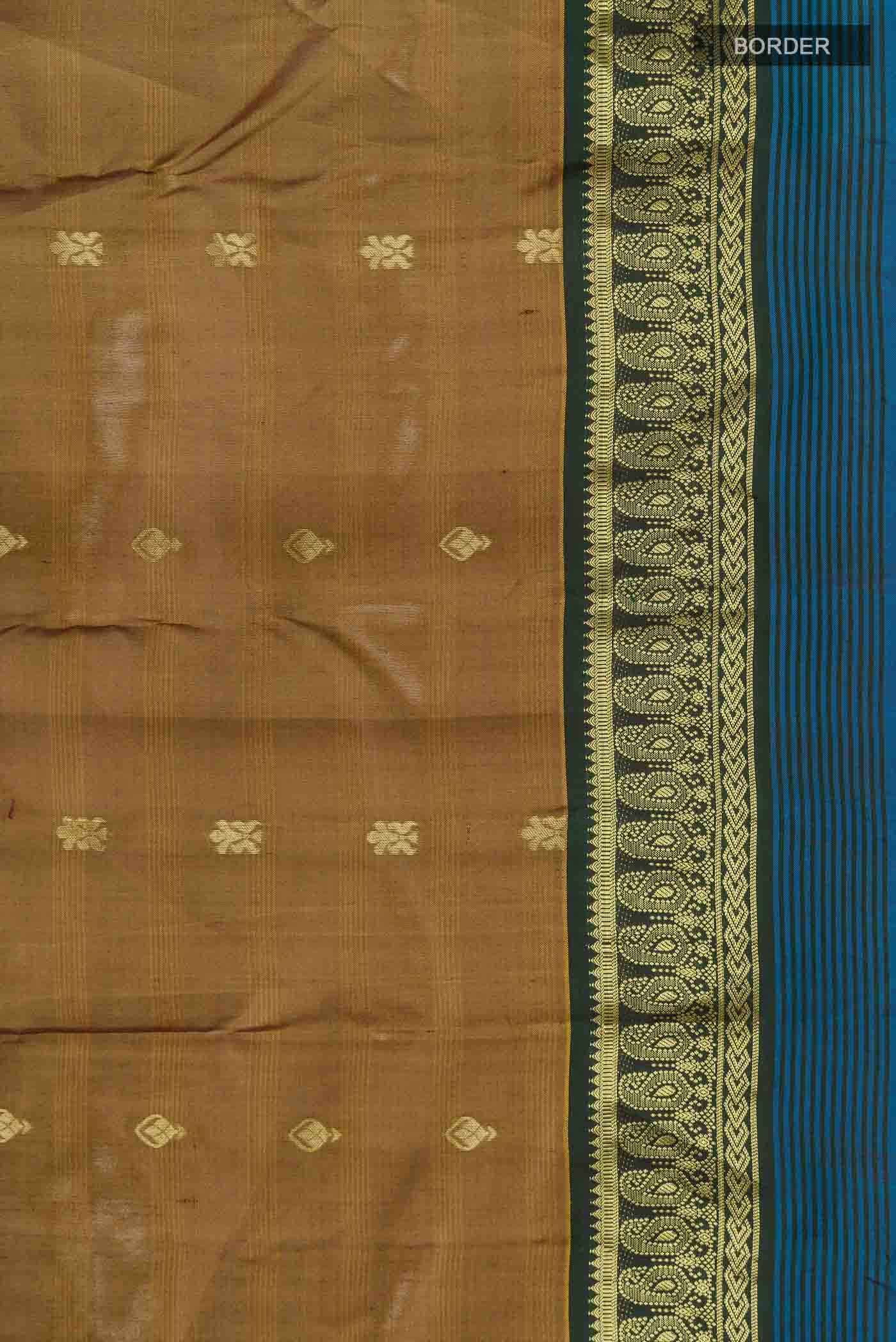 Brown Kanchipuram Silk Saree