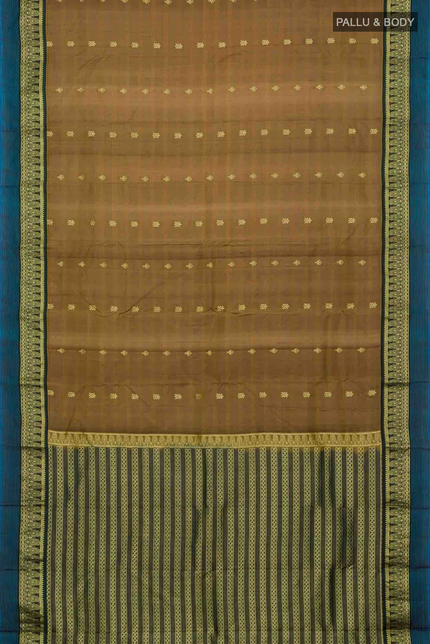 Brown Kanchipuram Silk Saree