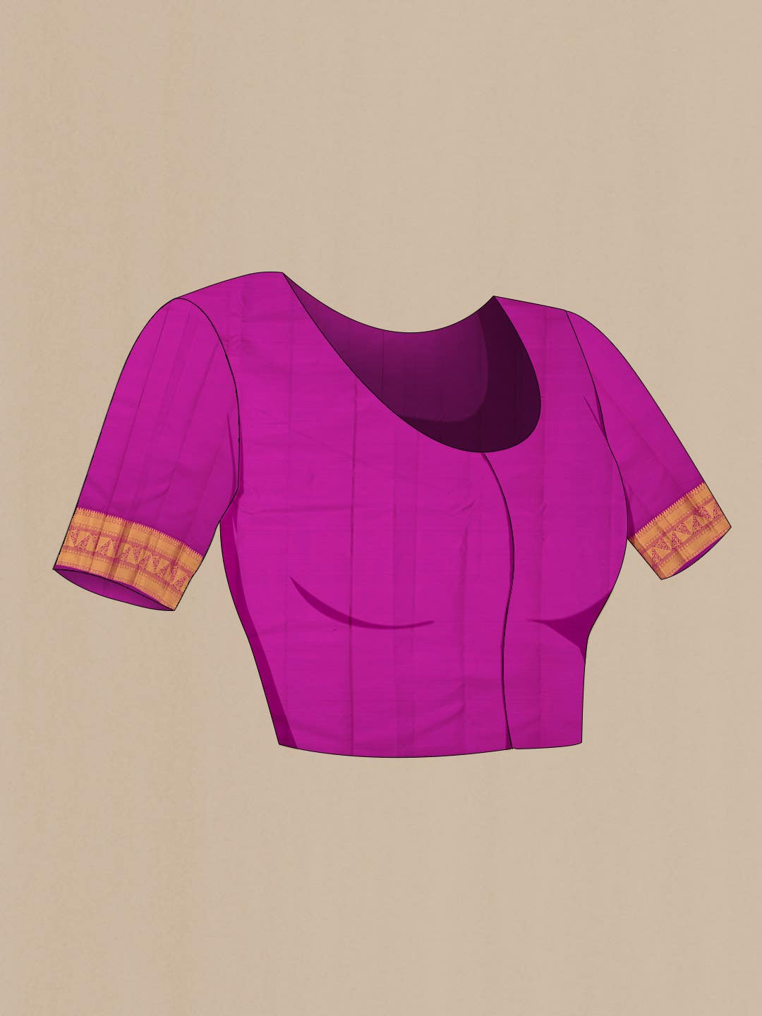 Magenta Kanchipuram Silk Saree