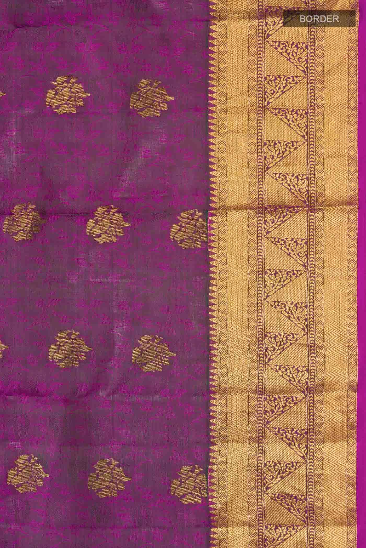 Magenta Kanchipuram Silk Saree