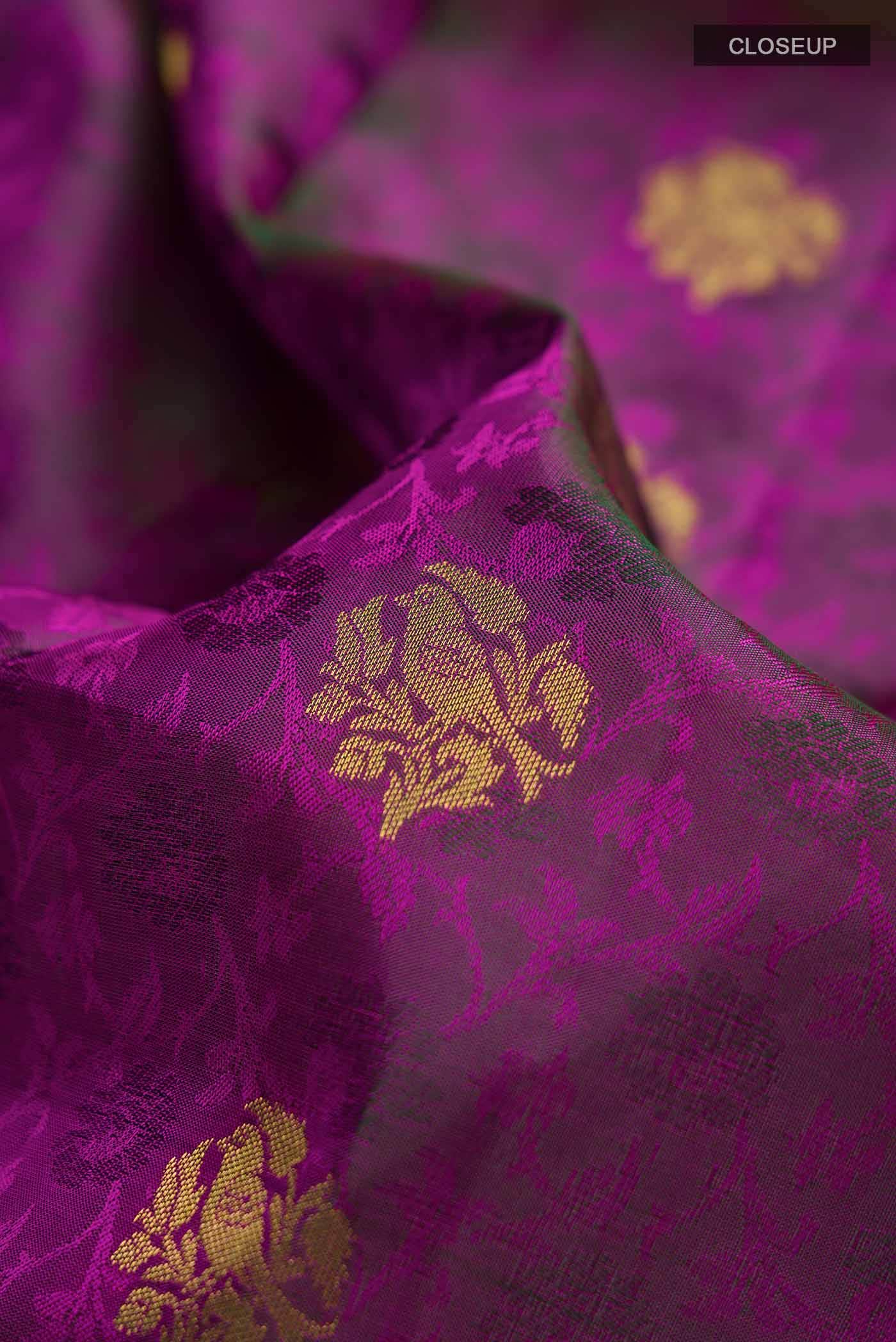 Magenta Kanchipuram Silk Saree