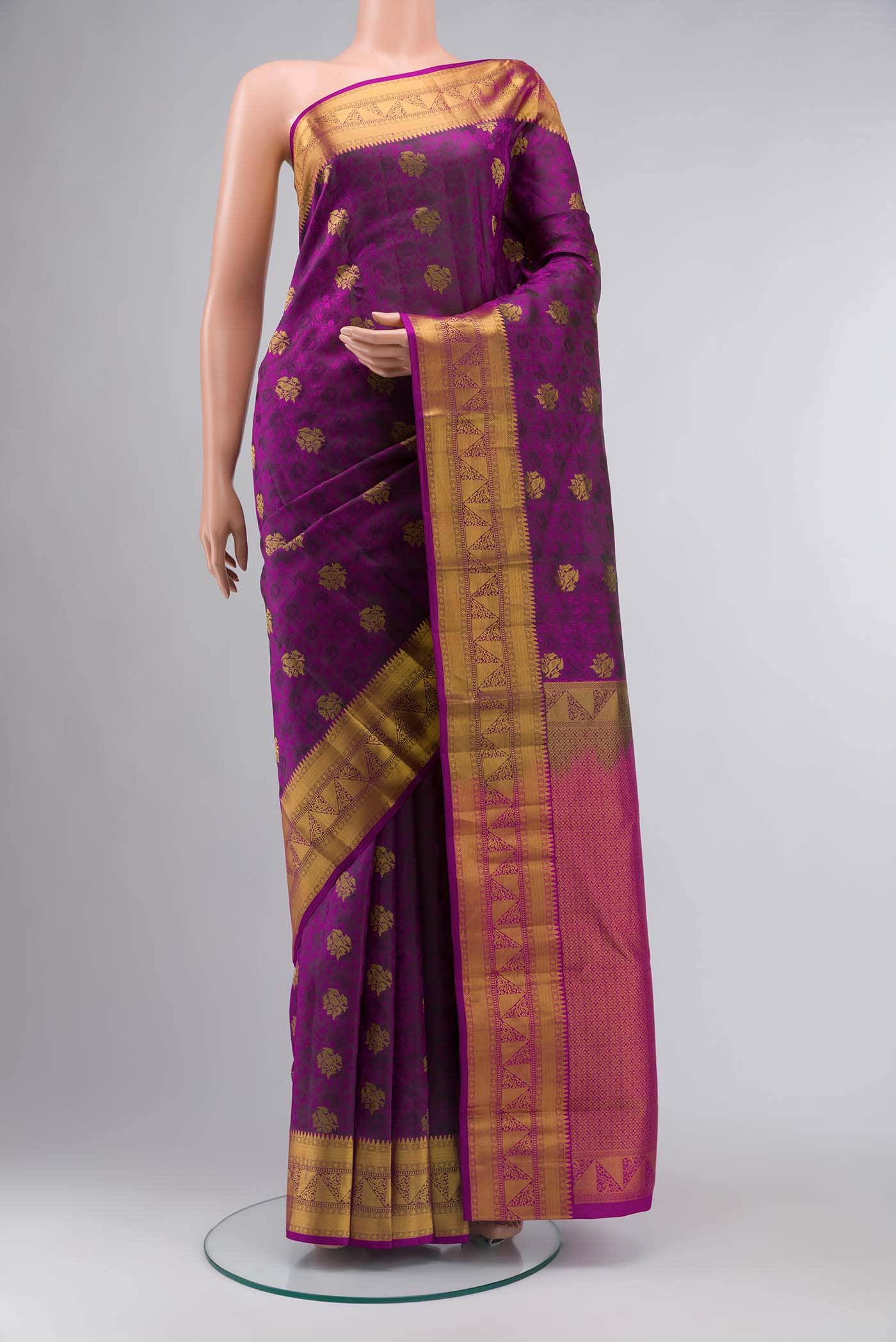 Magenta Kanchipuram Silk Saree