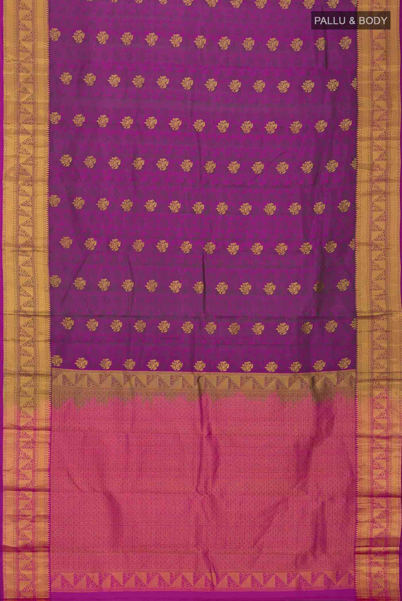 Magenta Kanchipuram Silk Saree