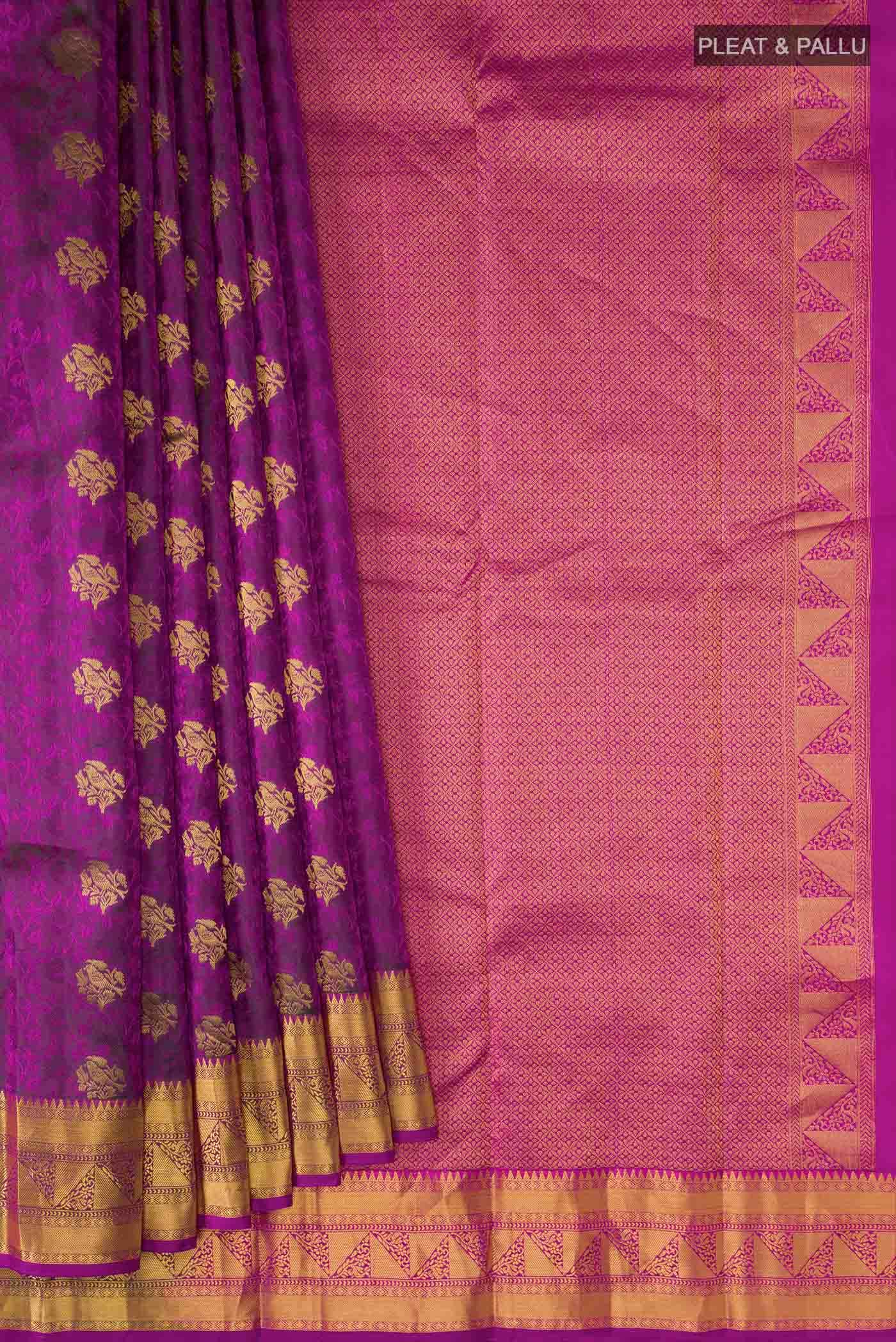 Magenta Kanchipuram Silk Saree