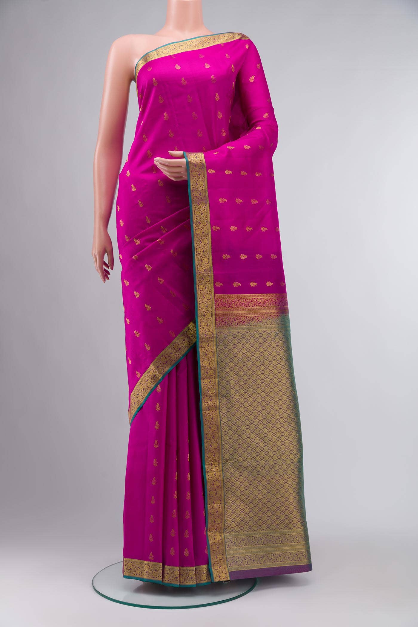 Pink Kanchipuram Silk Saree