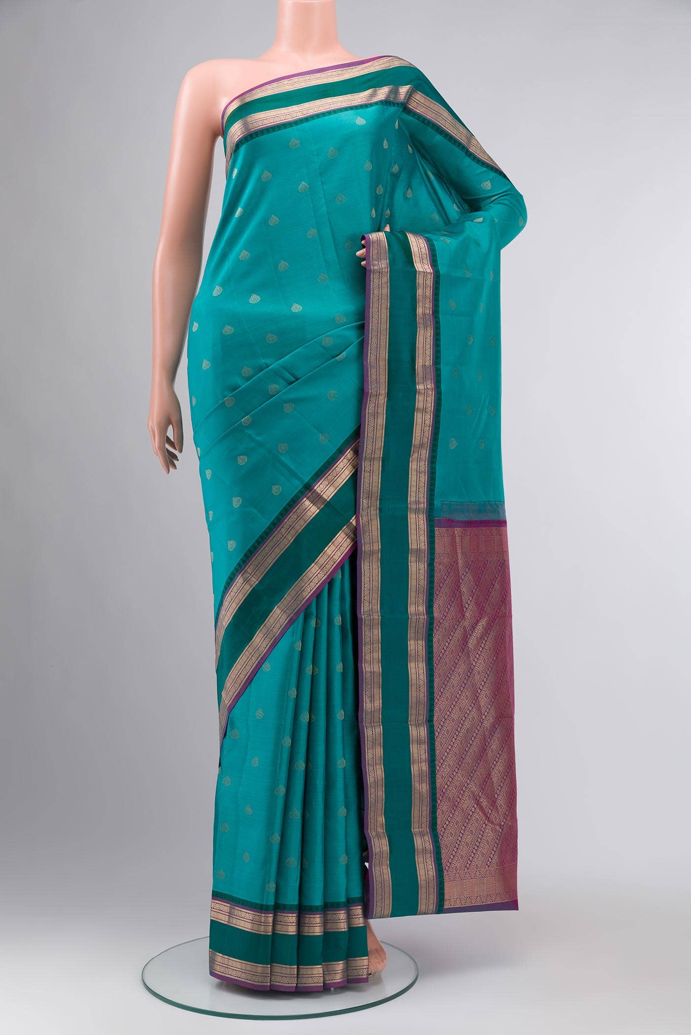 Blue Kanchipuram Silk Saree