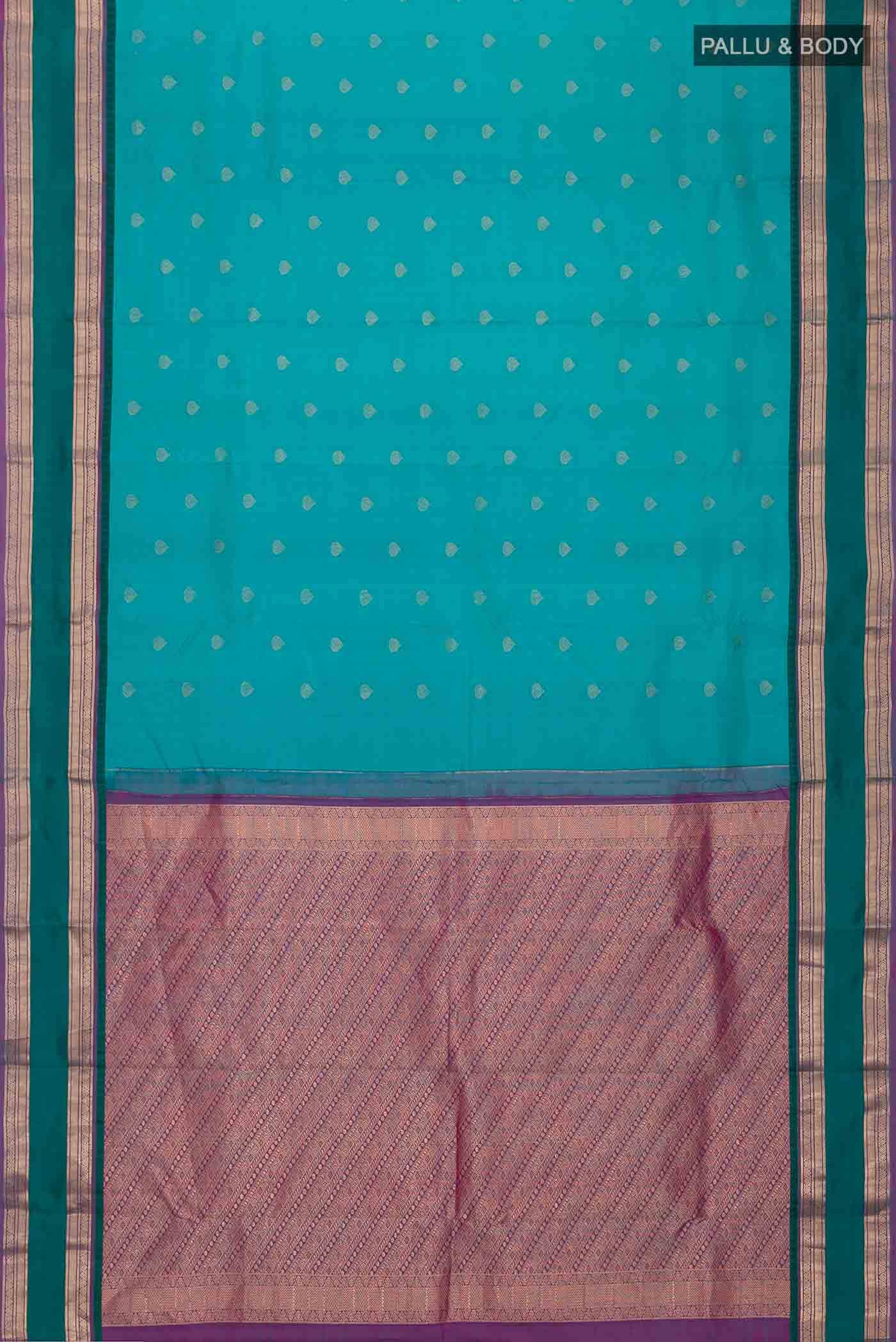 Blue Kanchipuram Silk Saree