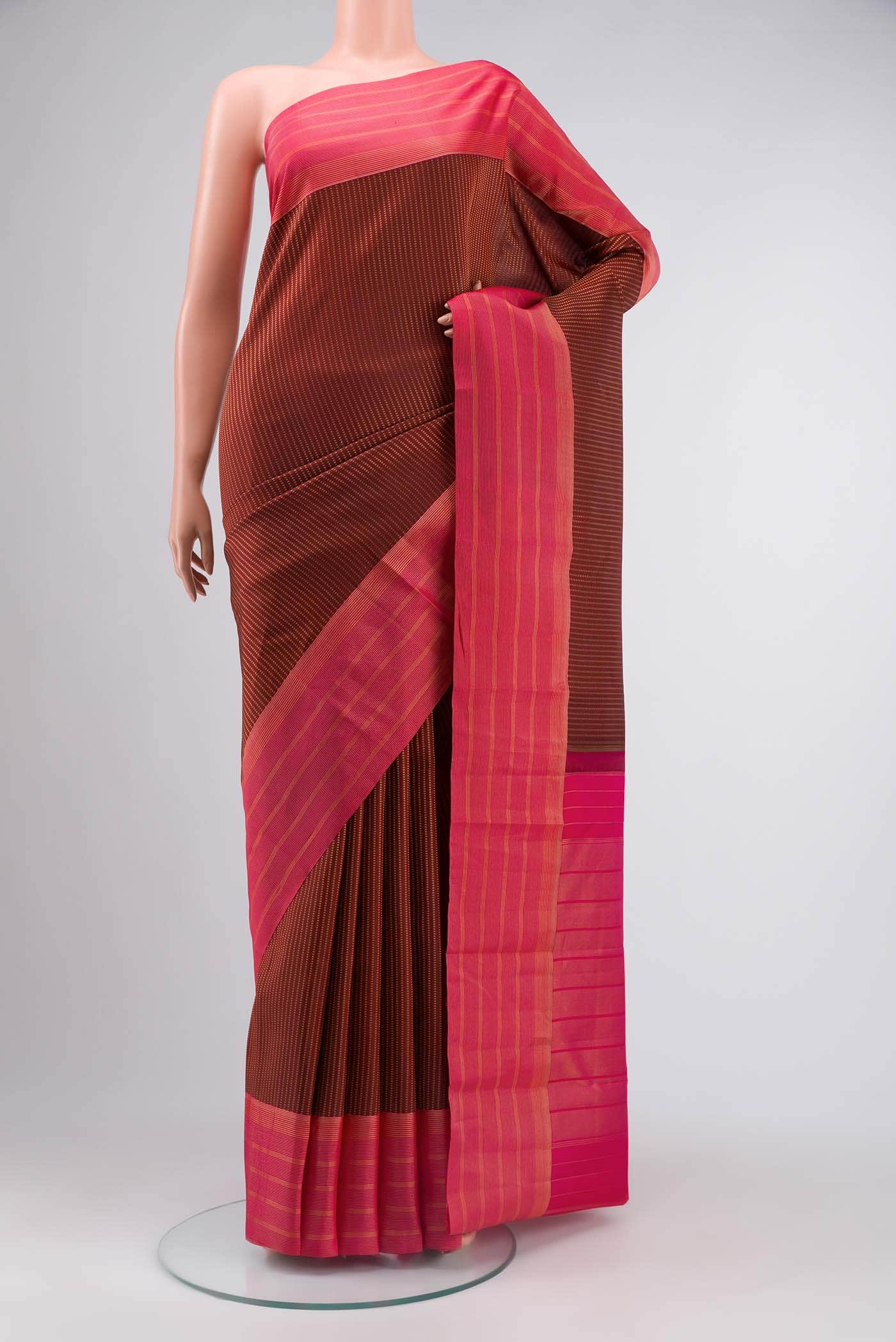 Maroon Kanchipuram Silk Saree