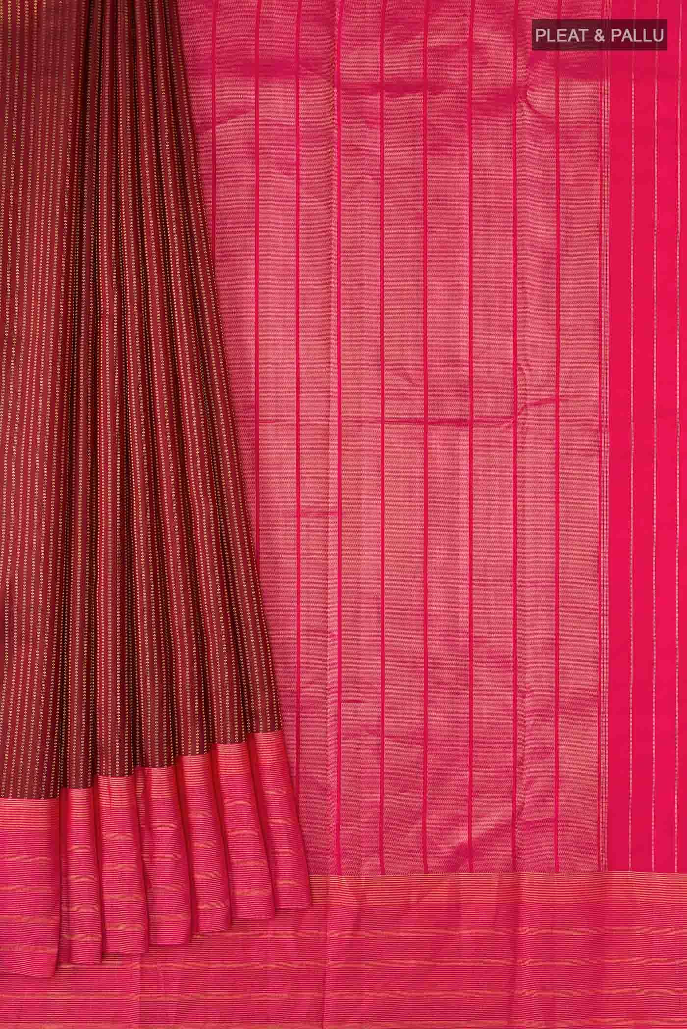 Maroon Kanchipuram Silk Saree