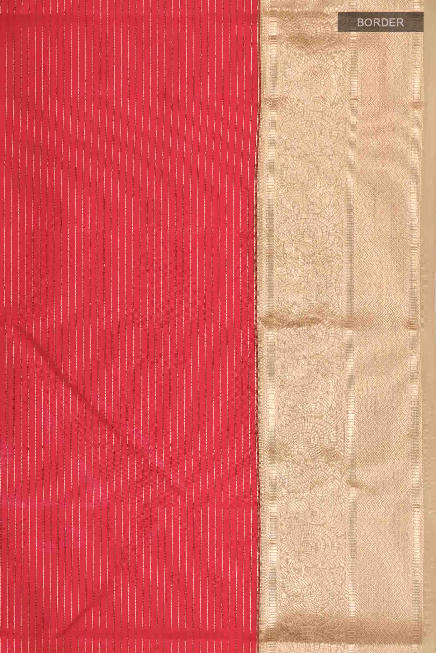 Orange Kanchipuram Silk Saree