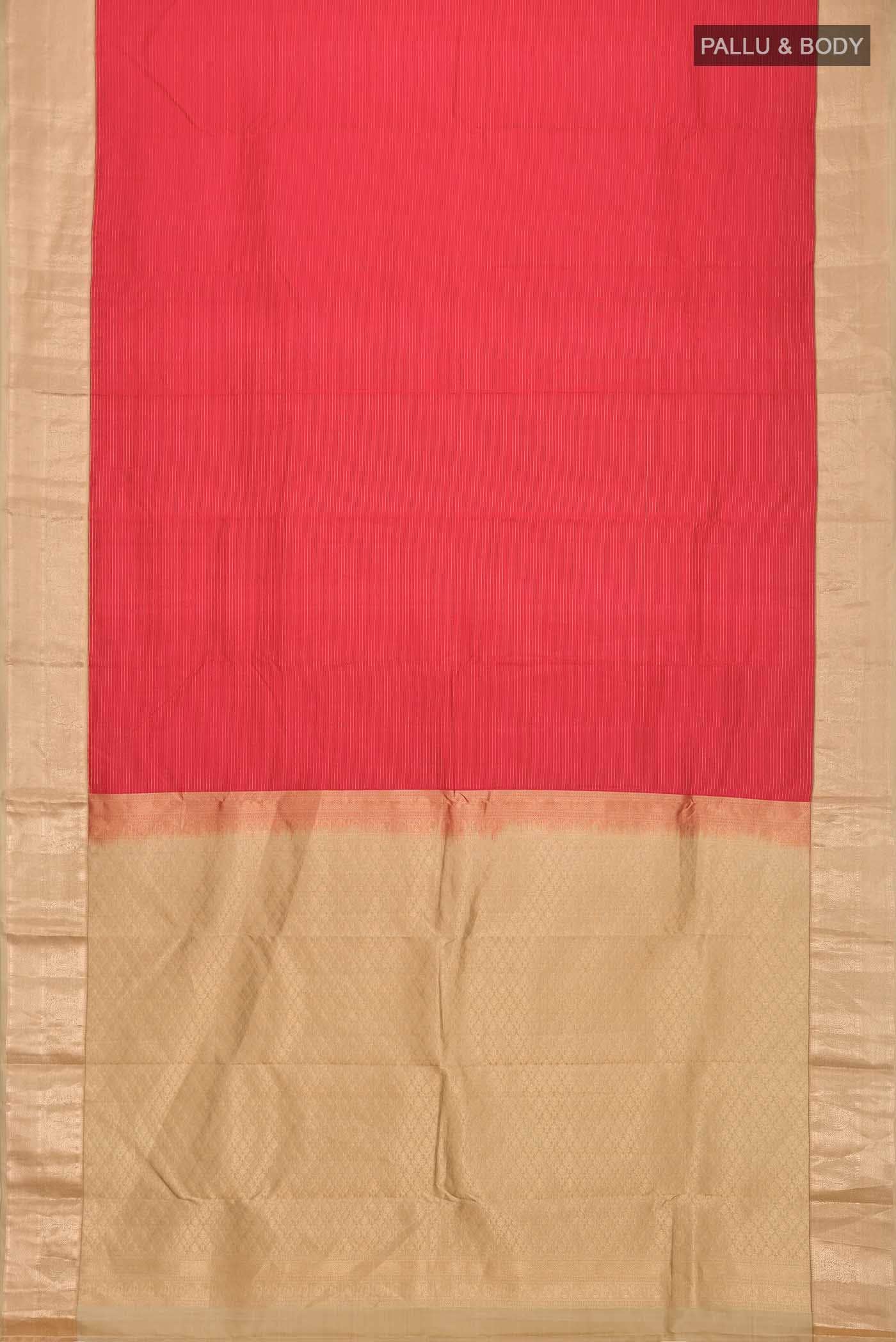 Orange Kanchipuram Silk Saree