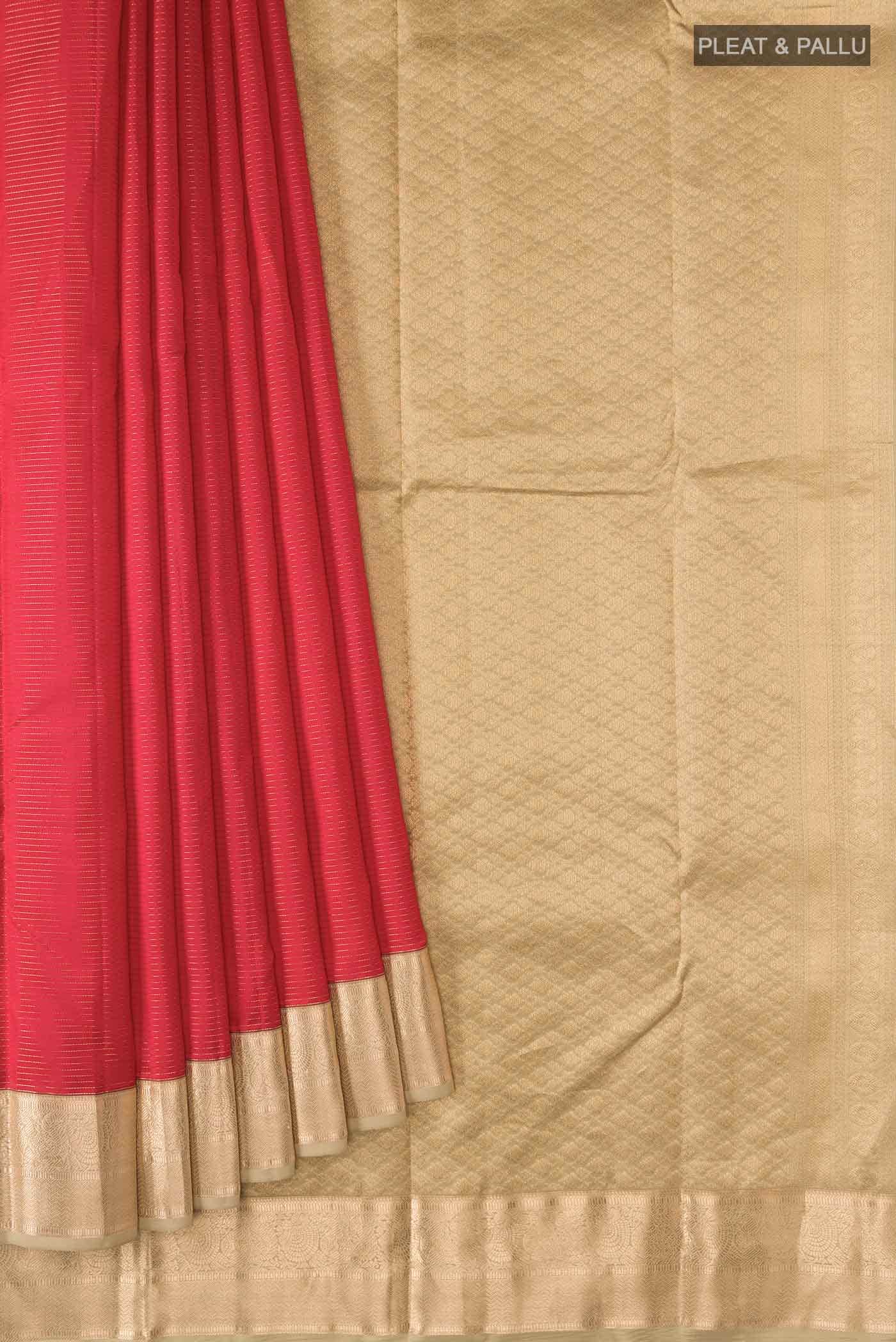 Orange Kanchipuram Silk Saree