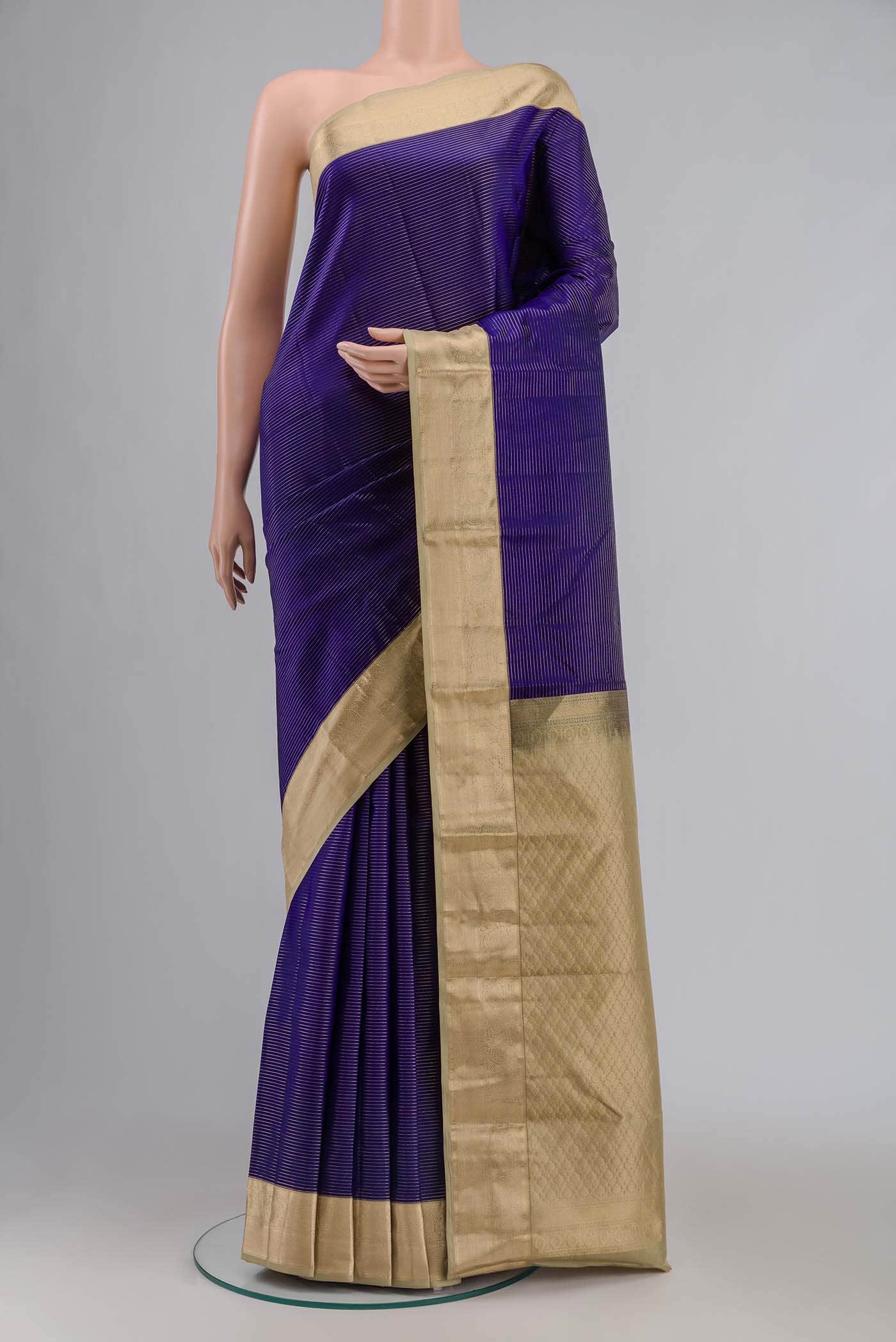 Blue Kanchipuram Silk Saree