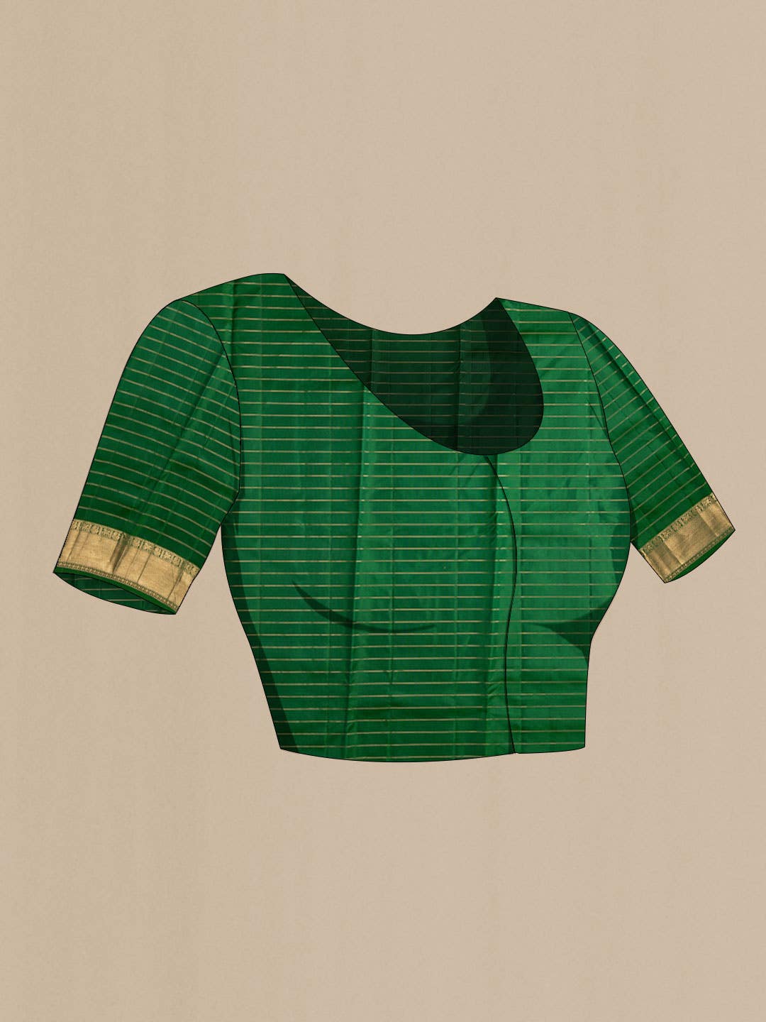 Blue with Green Dual Tone Kanchipuram Silk Saree