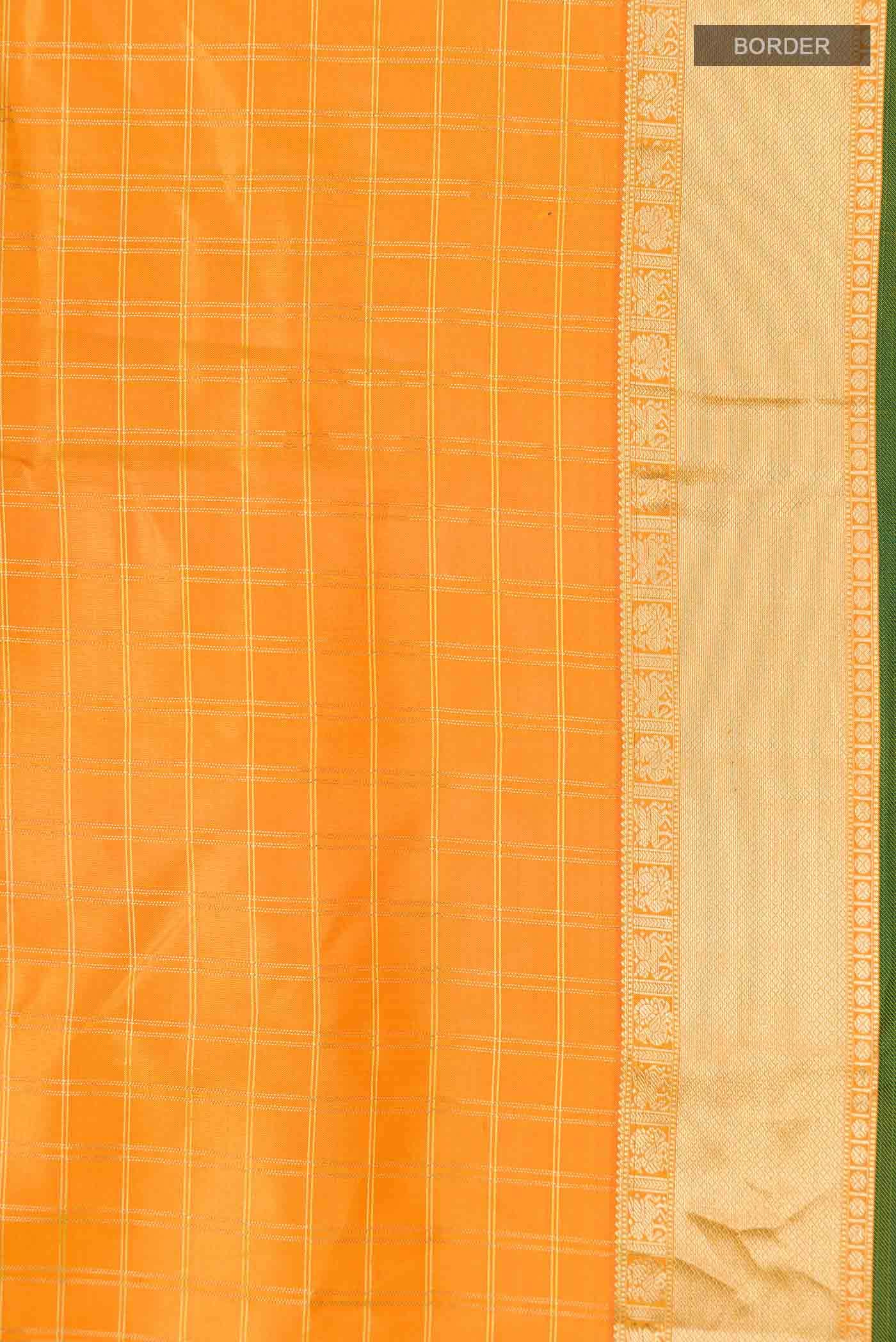 Orange Kanchipuram Silk Saree