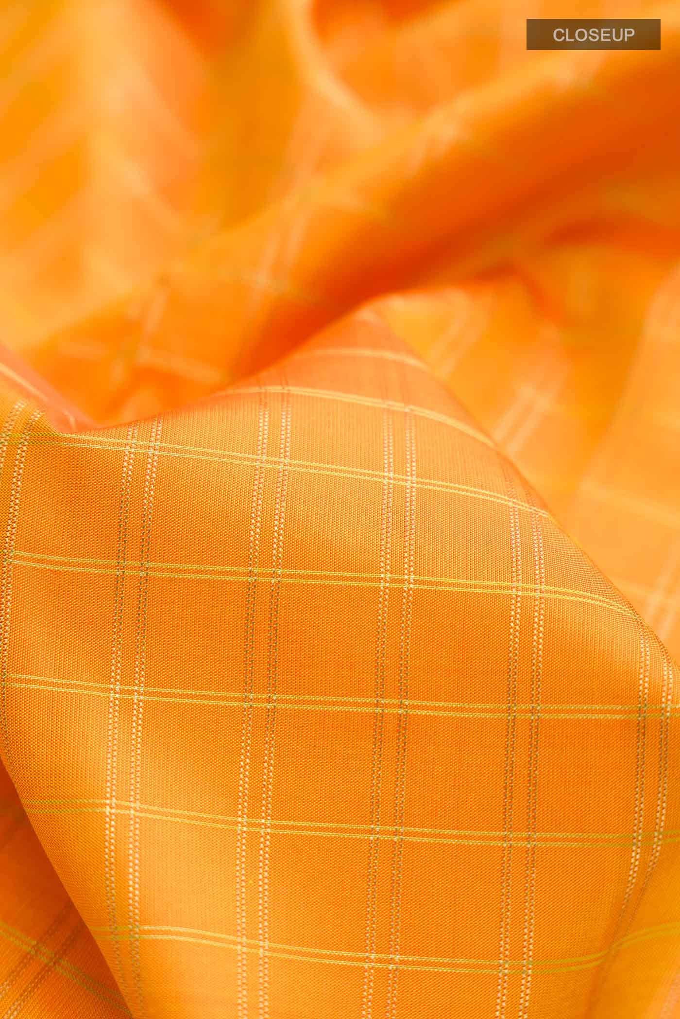 Orange Kanchipuram Silk Saree