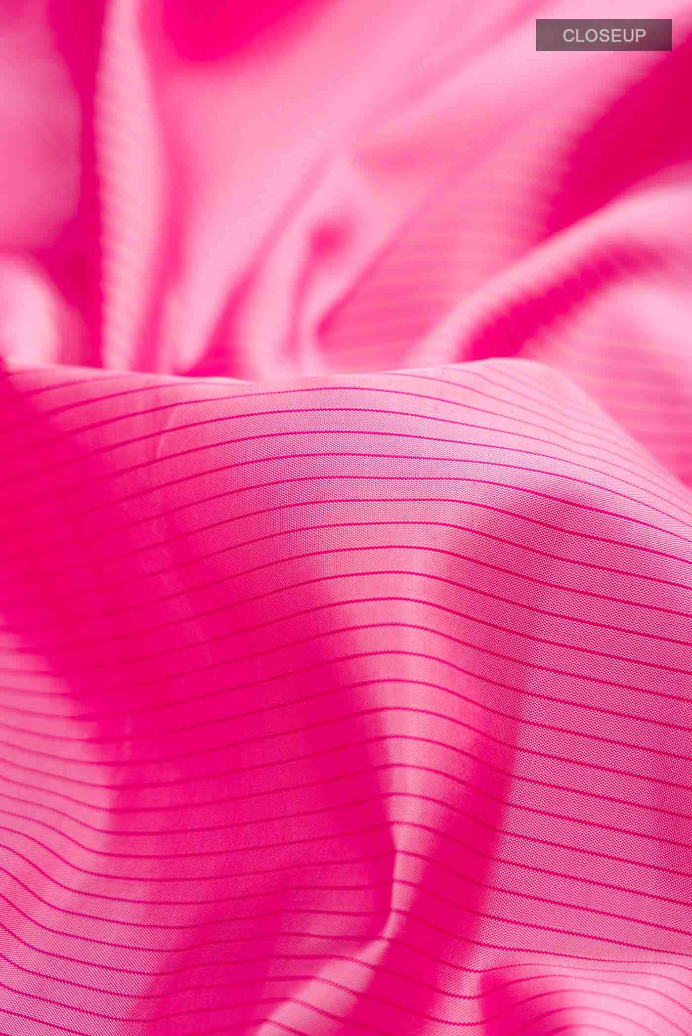 Rose pink Kanchipuram Silk Saree