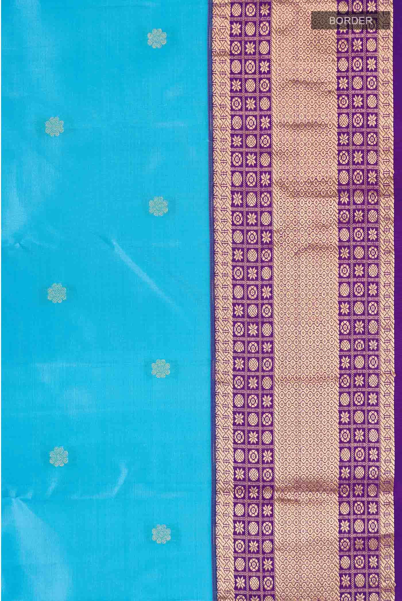 Blue Kanchipuram Silk Saree