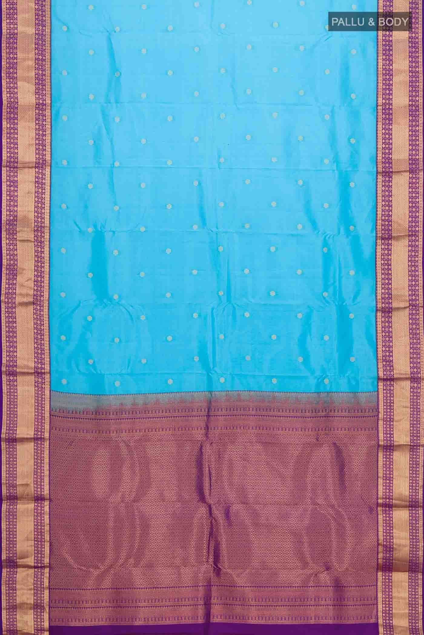 Blue Kanchipuram Silk Saree