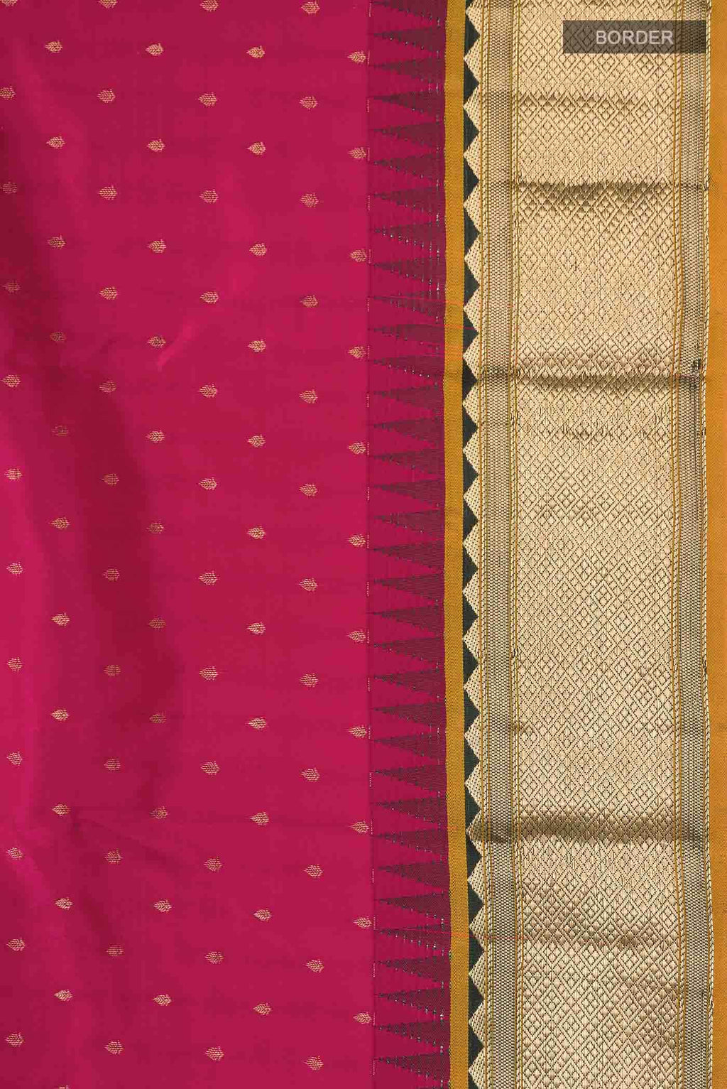 Dark Pink Kanchipuram Silk Saree