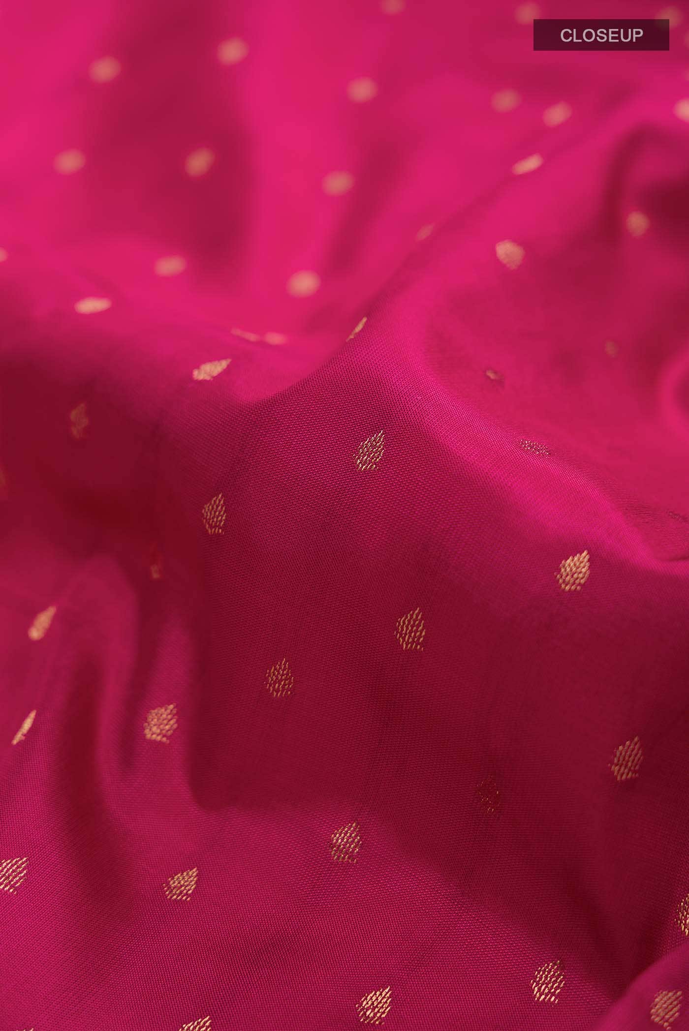 Dark Pink Kanchipuram Silk Saree