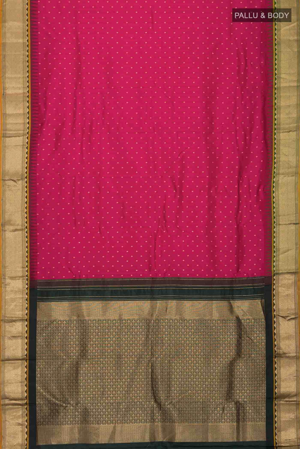 Dark Pink Kanchipuram Silk Saree