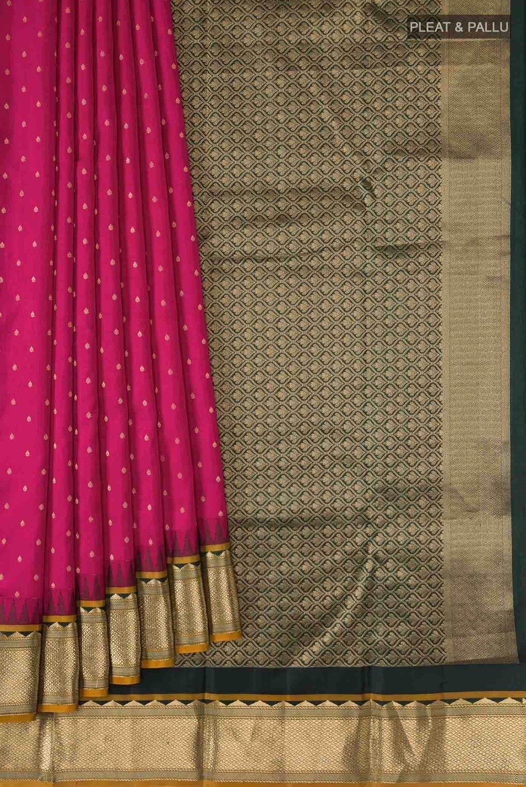 Dark Pink Kanchipuram Silk Saree