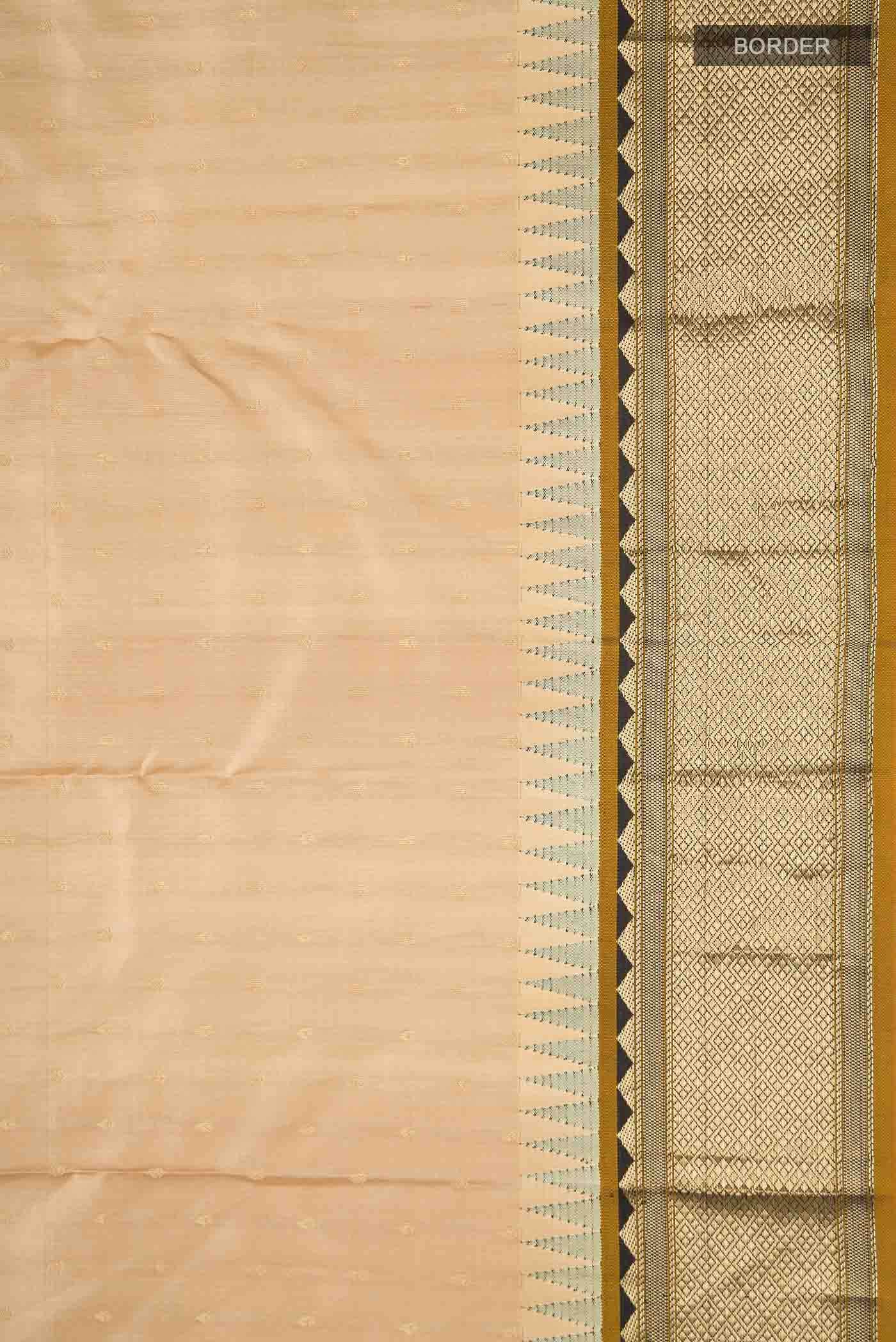 Beige Kanchipuram Silk Saree