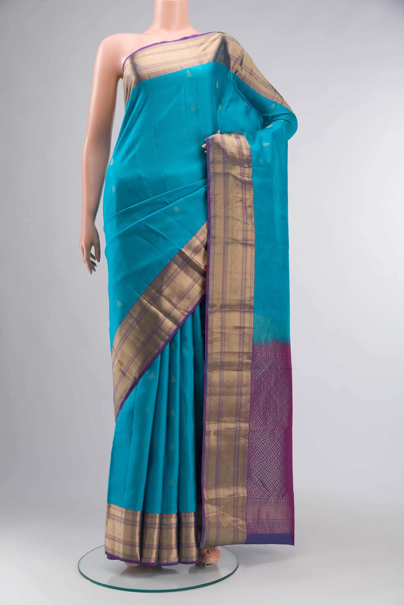 Blue Kanchipuram Silk Saree