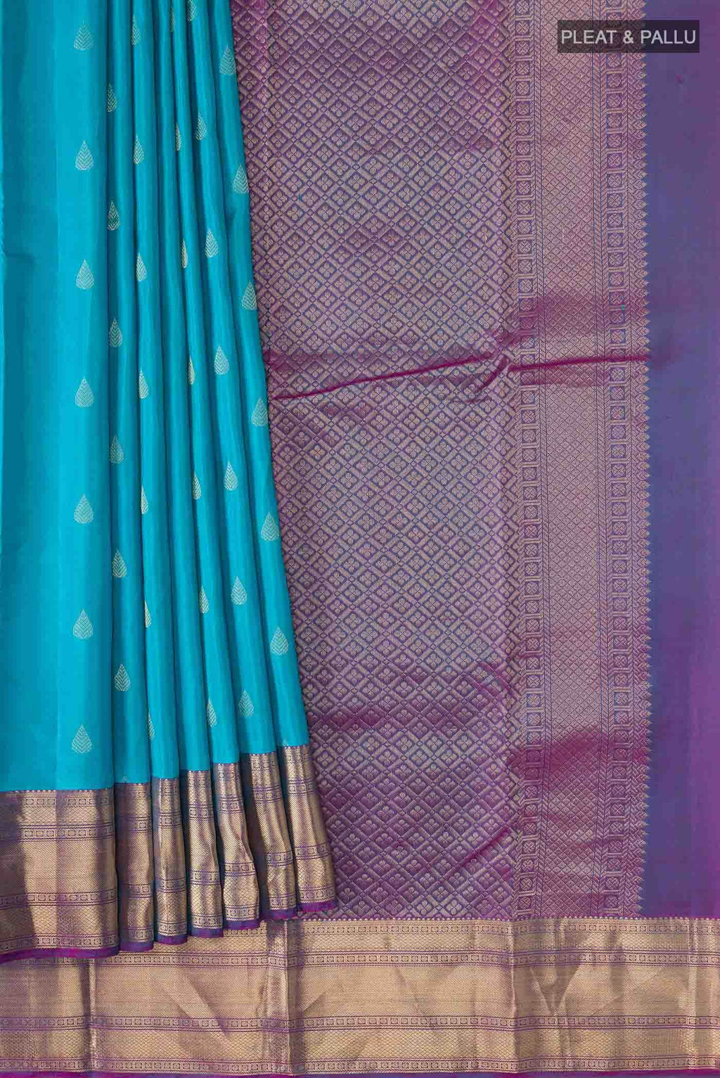 Blue Kanchipuram Silk Saree