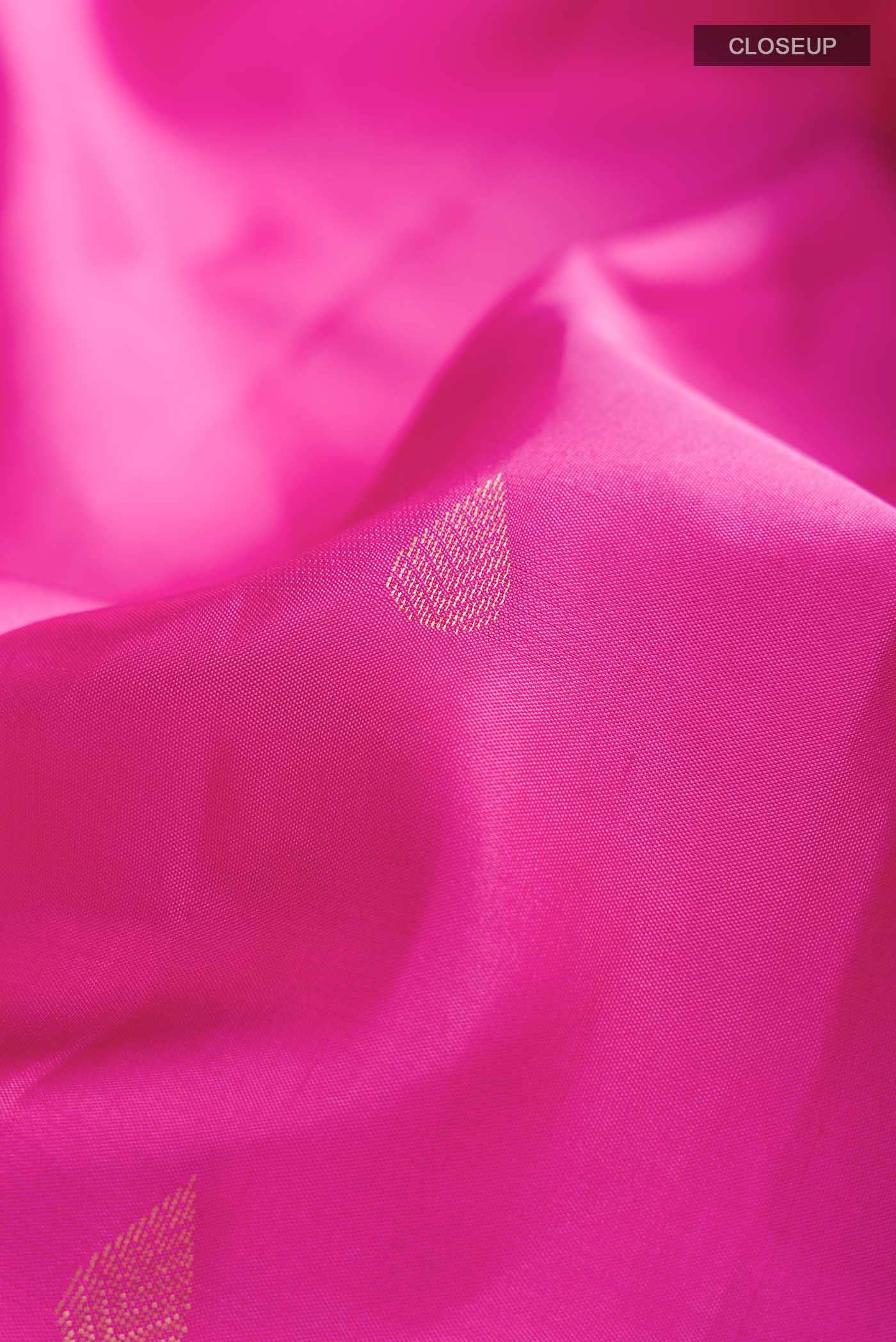 Dark Pink Kanchipuram Silk Saree