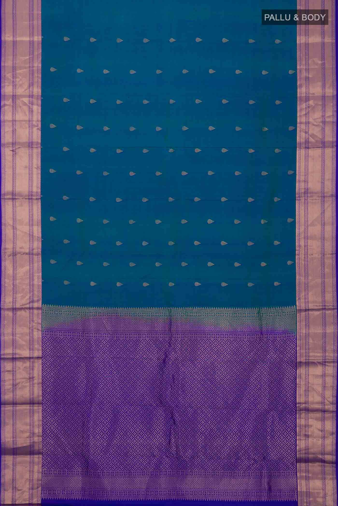 Blue Kanchipuram Silk Saree