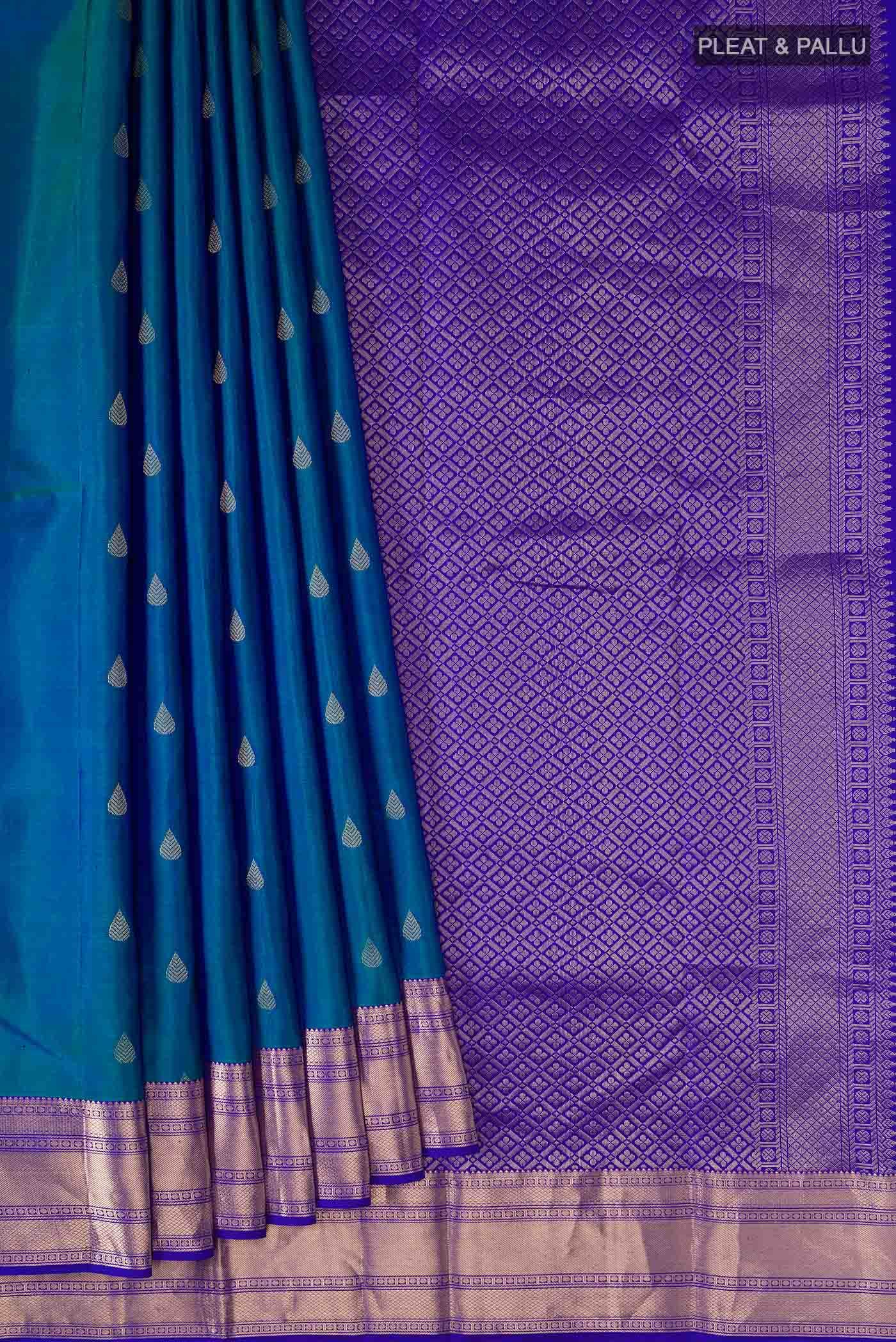 Blue Kanchipuram Silk Saree